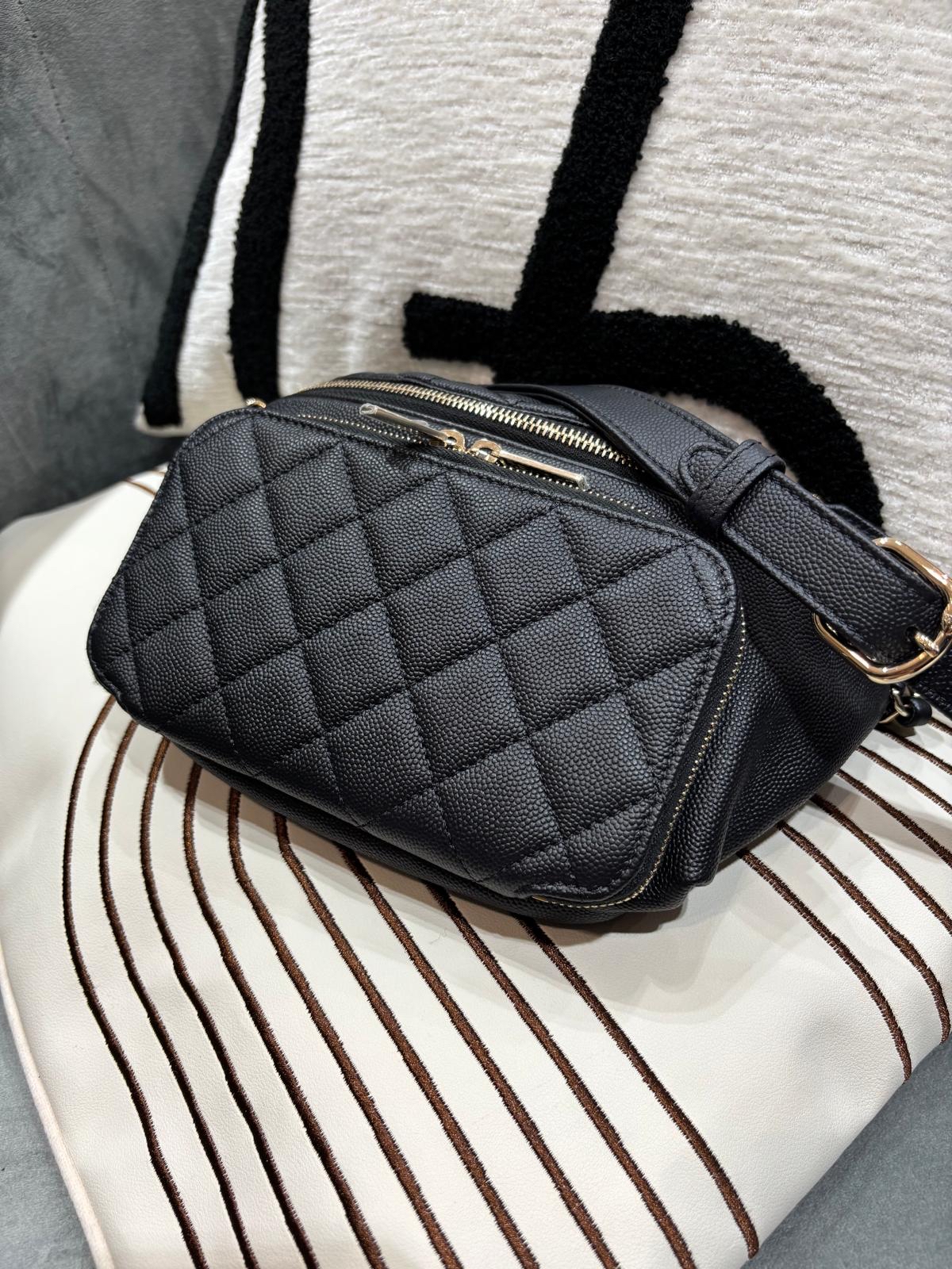 Chanel Waist Bag AS0987, Belt Bag hobo 黑色荔枝牛皮 100%Authentic,98%new  ✅28card✅塵袋✅BOX 