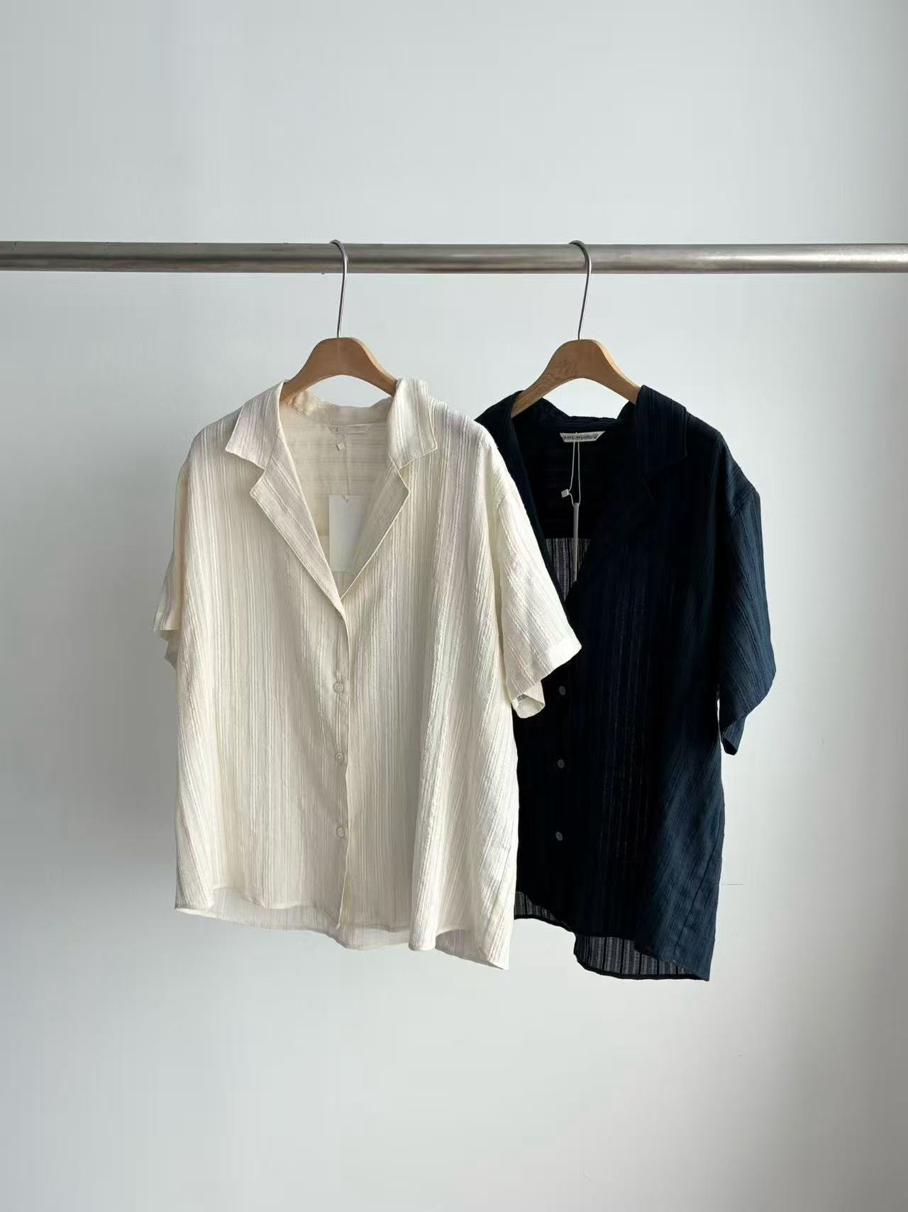 Striped v-neck shirt #sh35