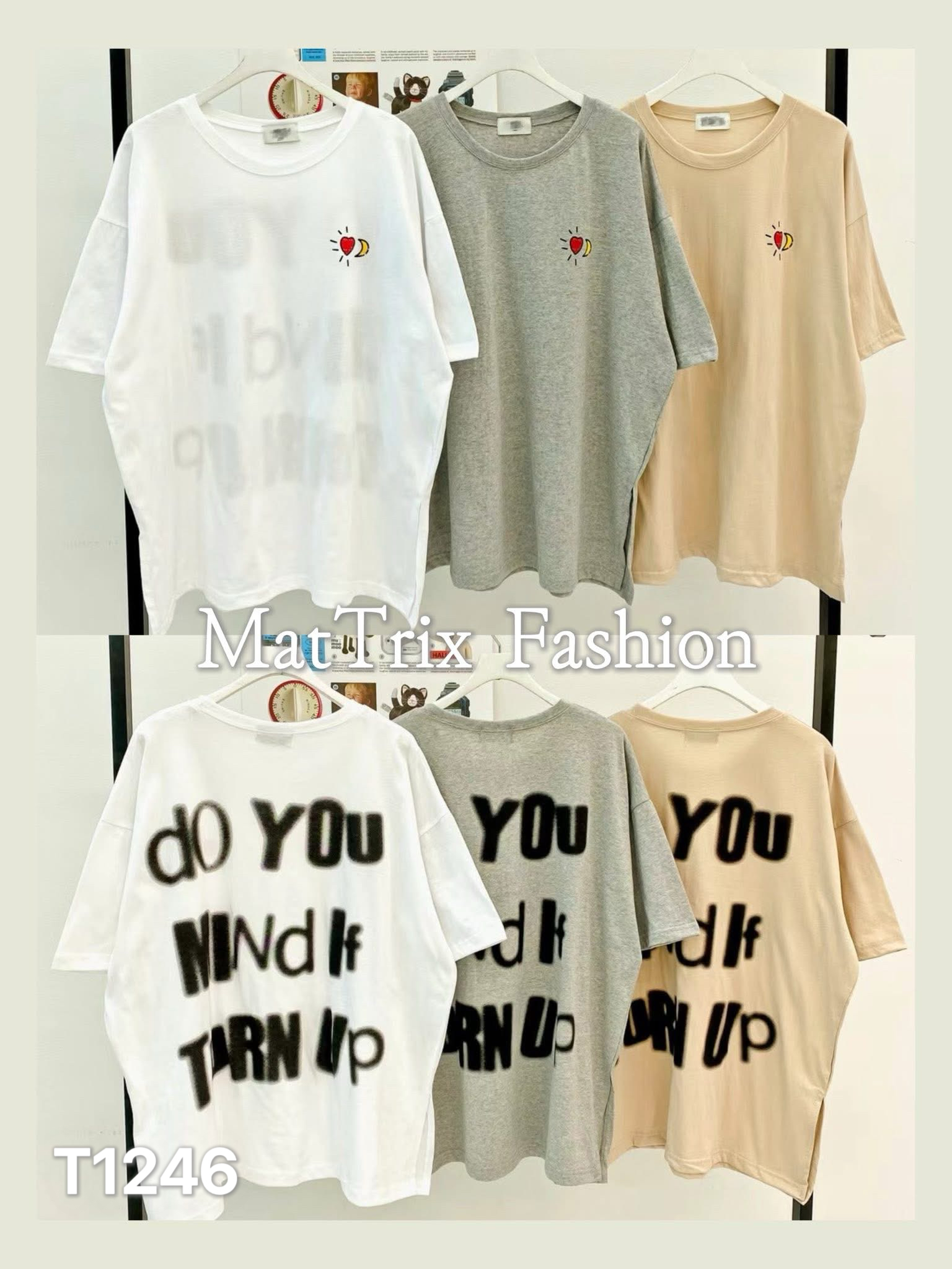 T1246 ❤️背印字Tee  原價$238