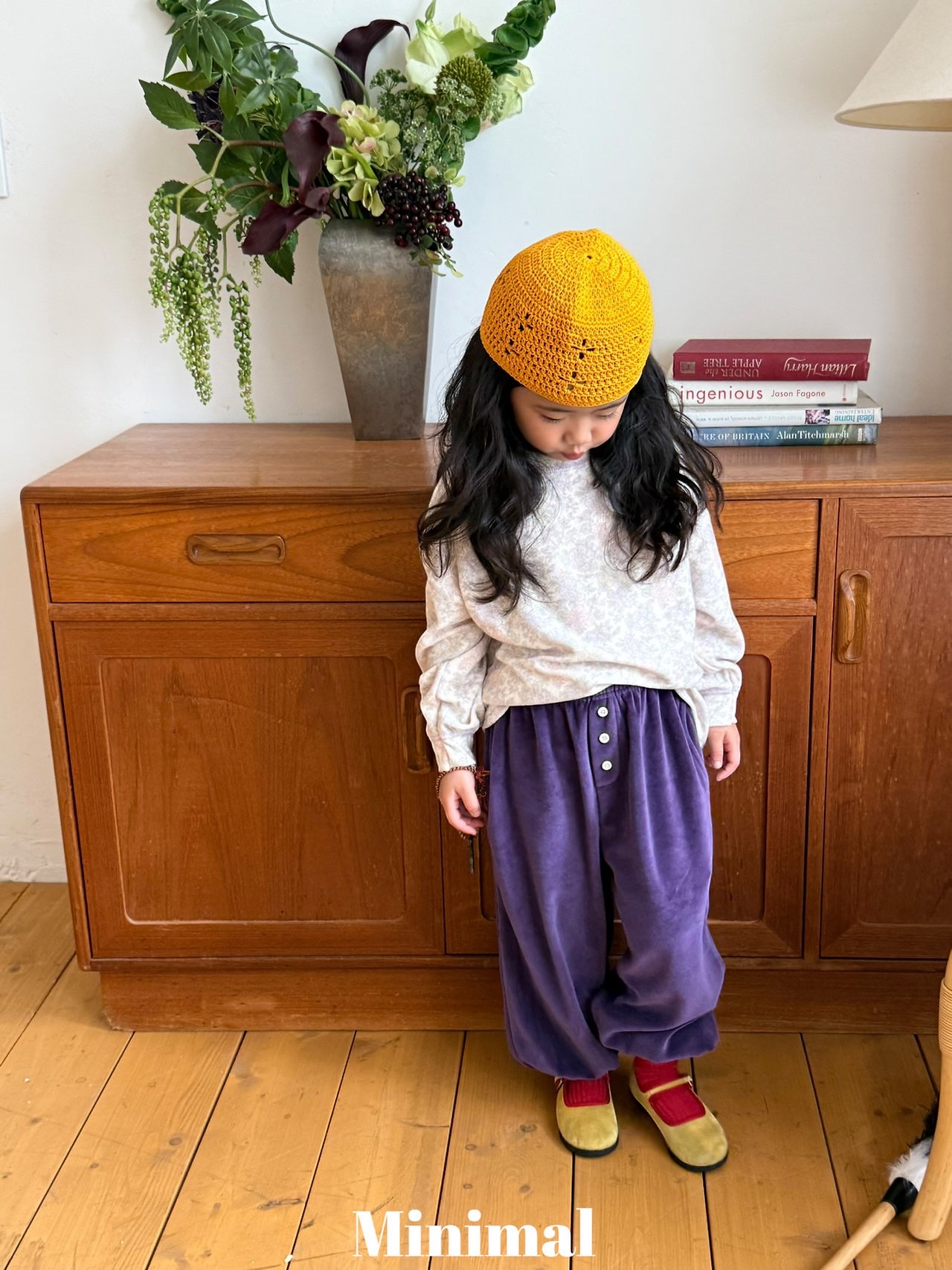 Mnm | Velour Button Jogger Pants