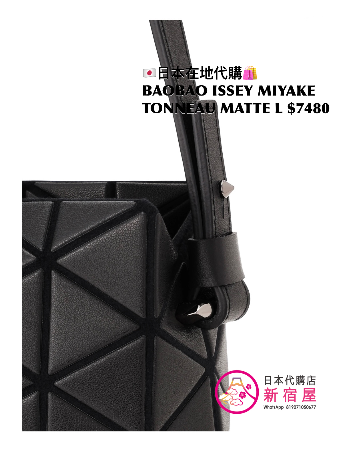 BAOBAO ISSEY MIYAKE TONNEAU MATTE L