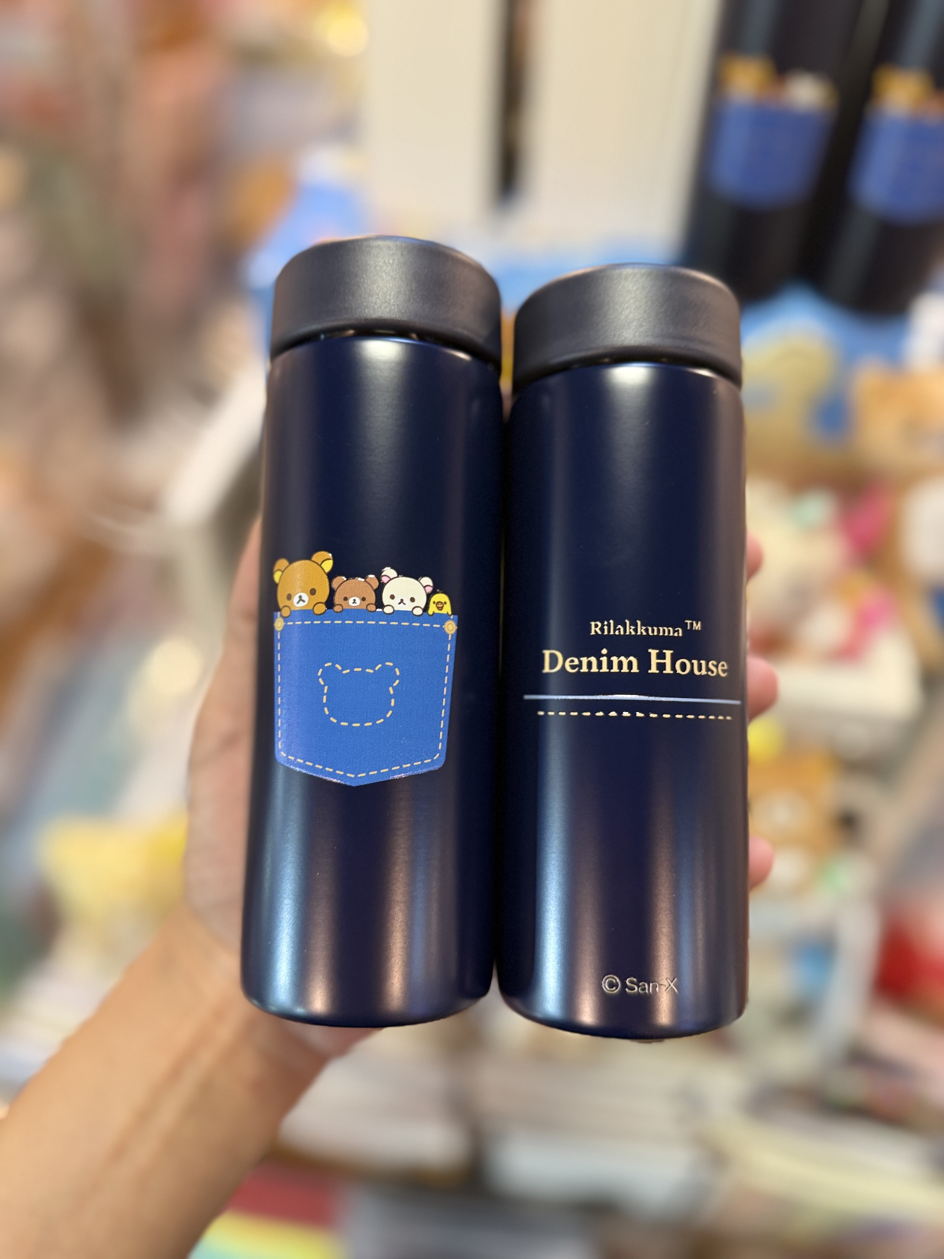 《現貨》全新日本倉敷/輕井澤店限定牛仔工人褲造型保溫壺 。300ml