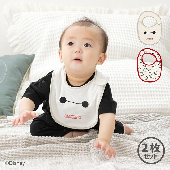 🇯🇵預訂 日本直送🇯🇵Baymax印花純棉口水巾圍兜兩件套