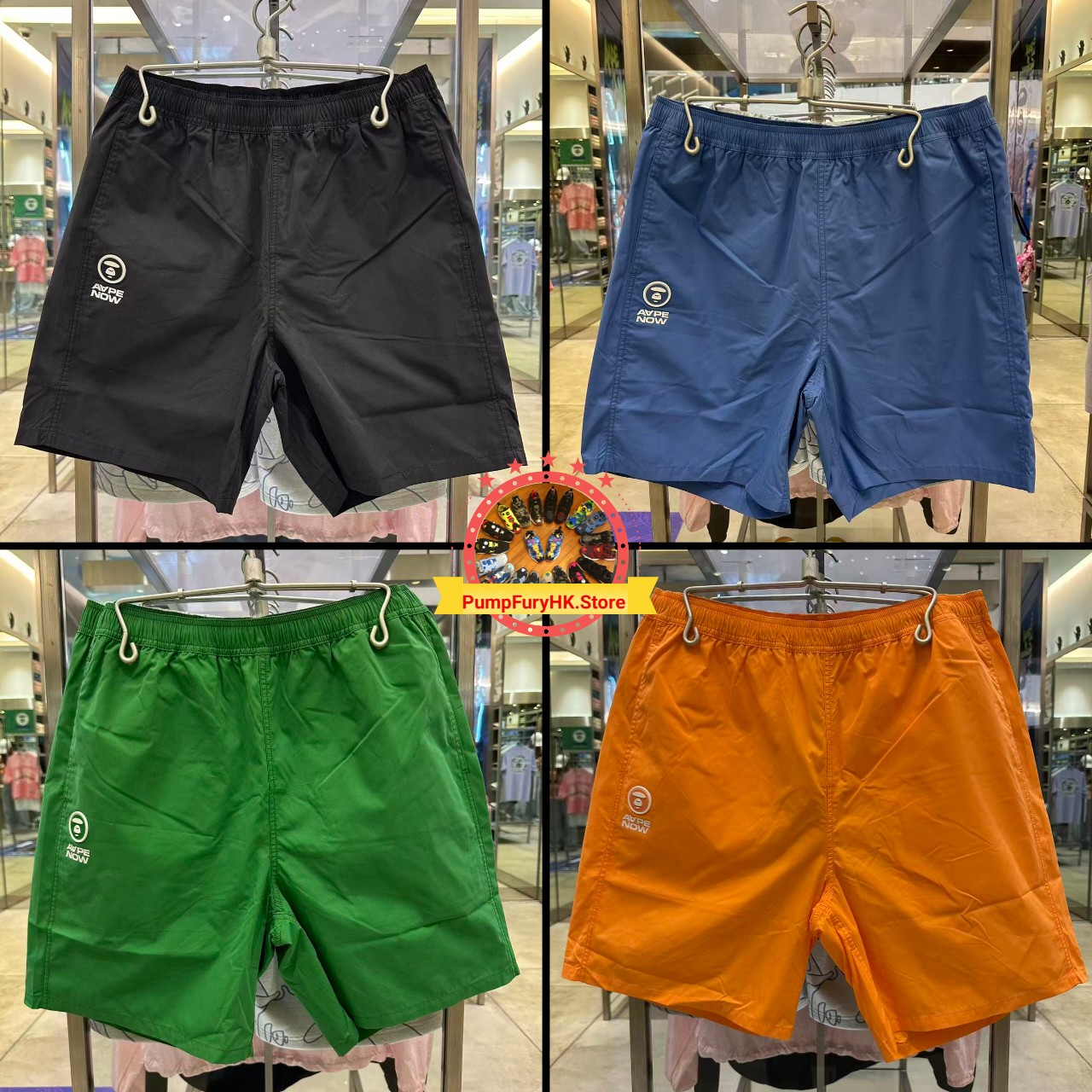 AAPE AAPENOW moonface shorts (C682)