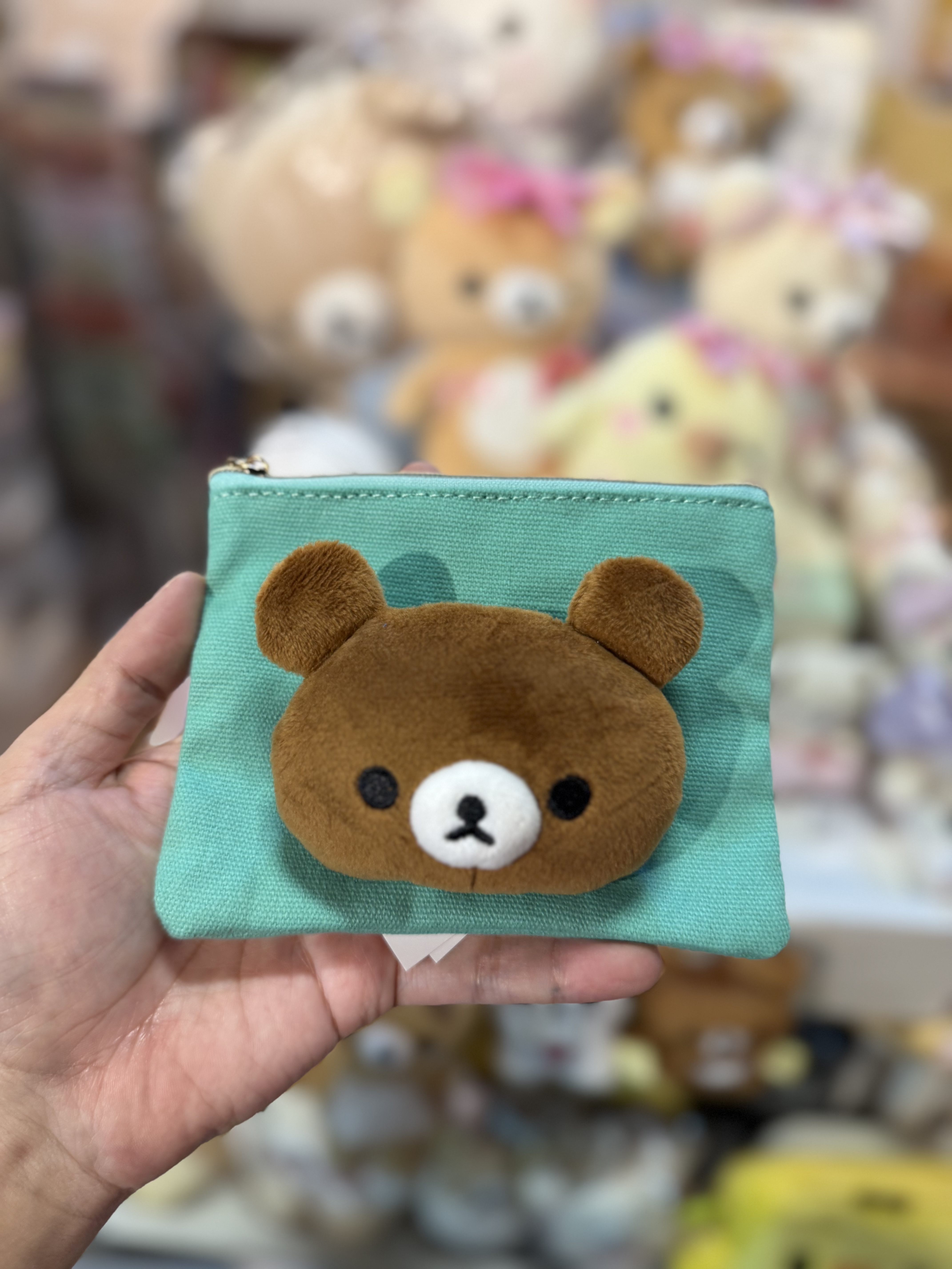 《現貨》全新日本專店限定 Rilakkuma立體頭仔小物袋