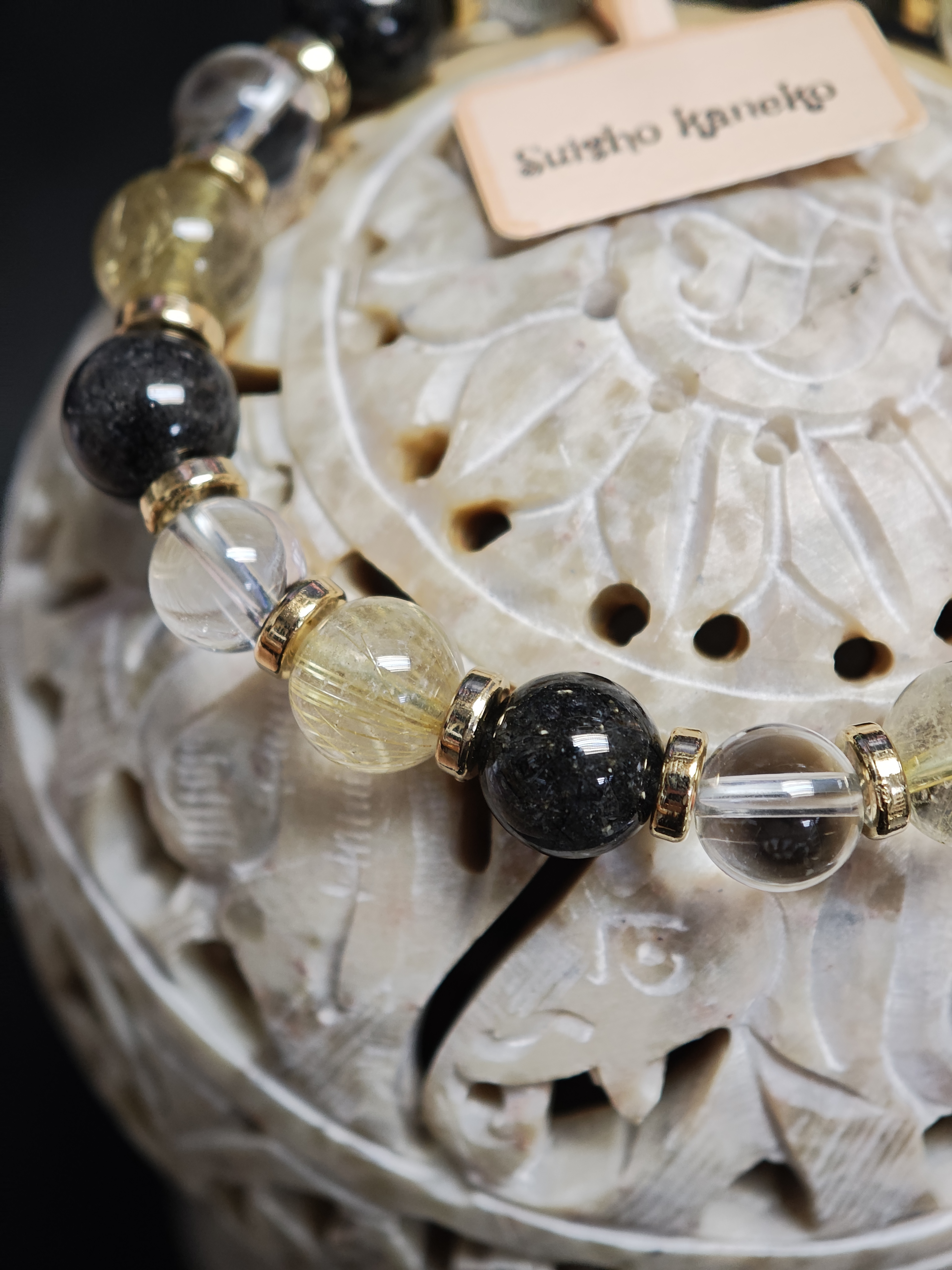 ✨新品DIY水晶手串✨✨金髮晶✨滿礦黑髮晶✨白水晶✨