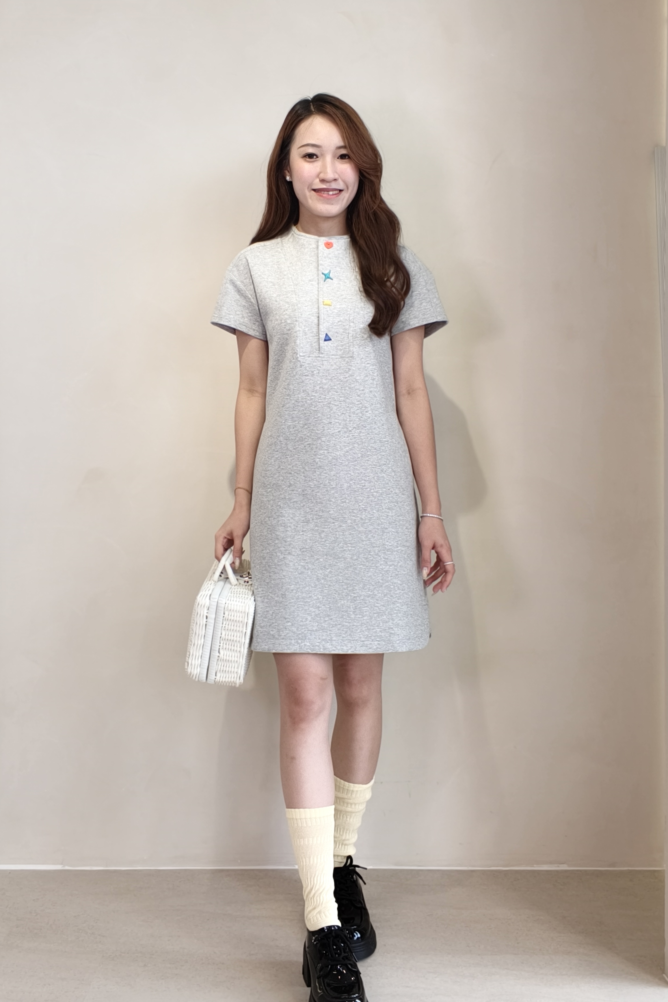 32941 Everyday Ease Embroidered Shift Dress