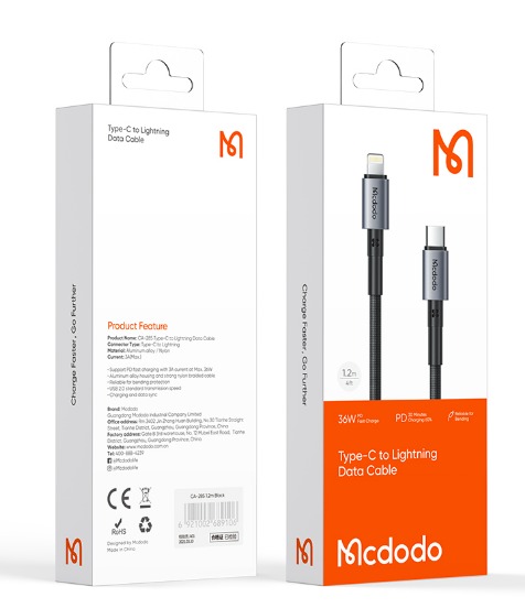 MCDODO CA2851 TYPEC TO LIGHTHING DATA CABLE-CABLE:C-LG