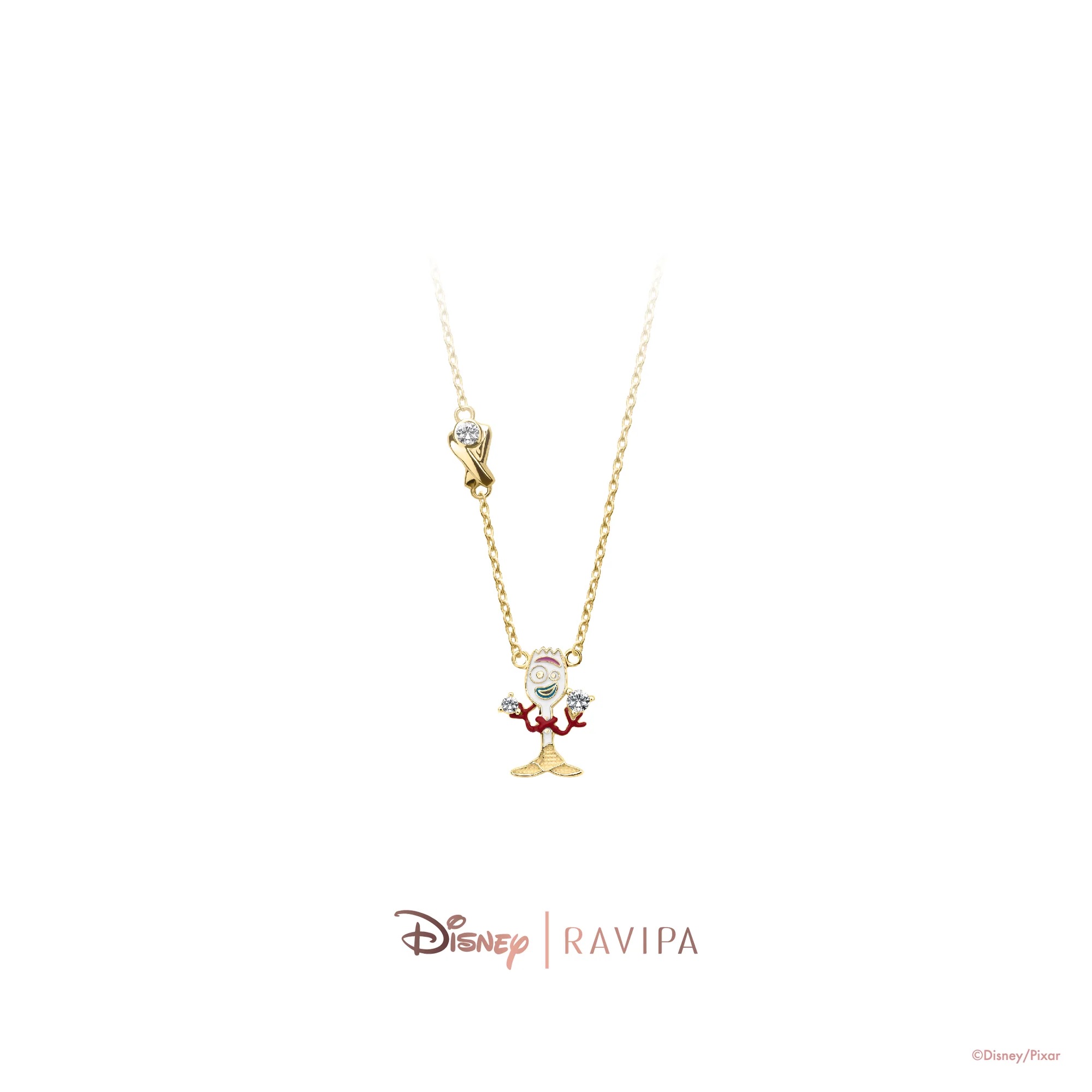📦訂購 泰國代購 RAVIPA Disney Toy Story 反斗奇兵 Forky Gold Necklace 小叉 頸鏈