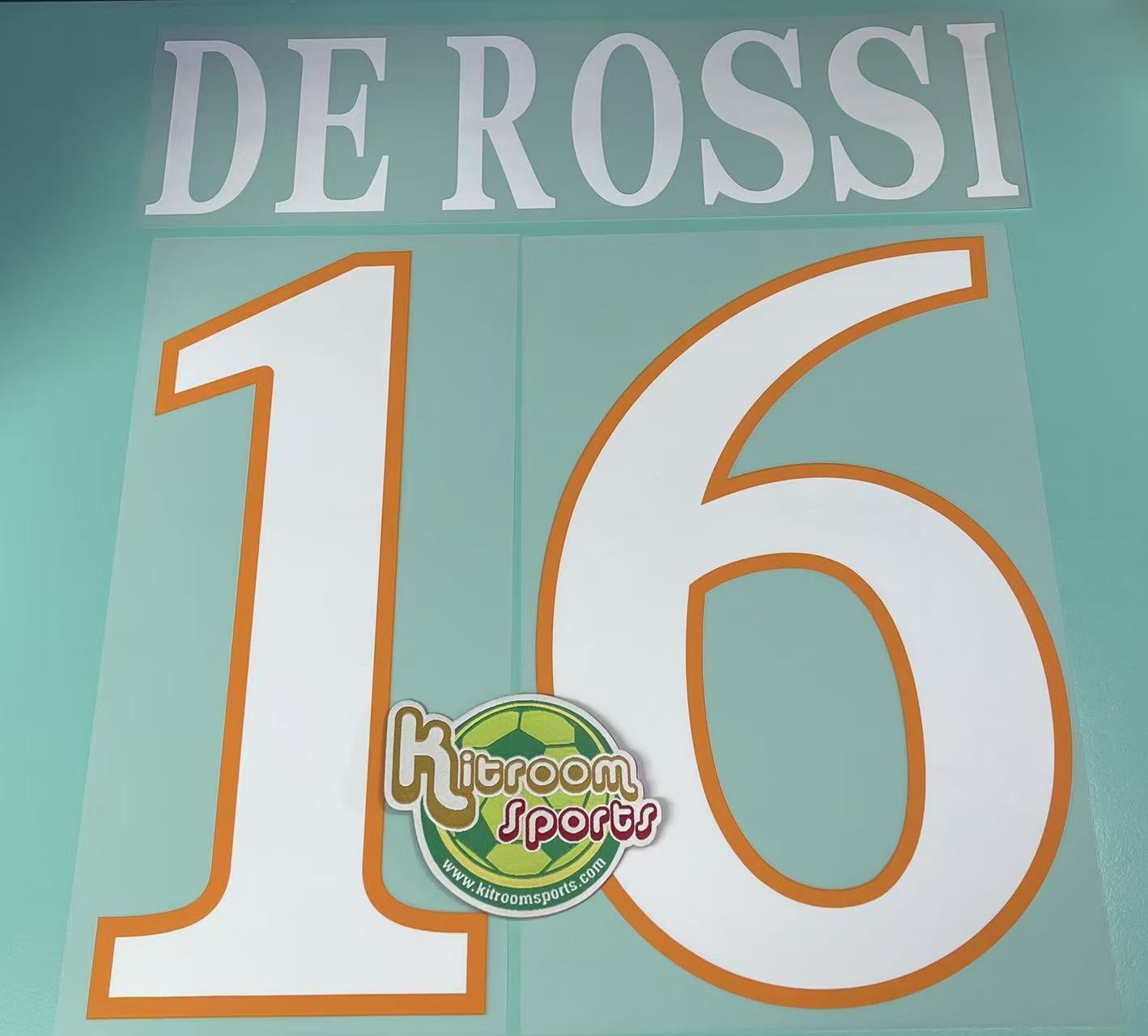 2010-11 Roma Home Nameset #16 DE ROSSI