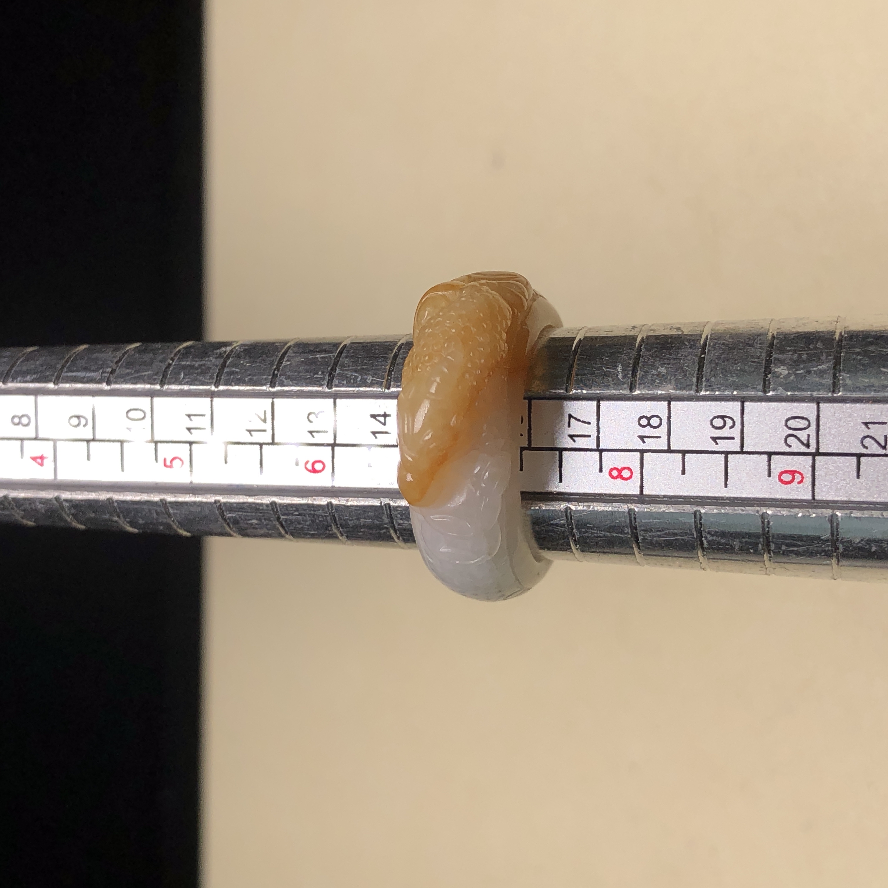 翡色三足金蟾戒指（港圈16）D00296