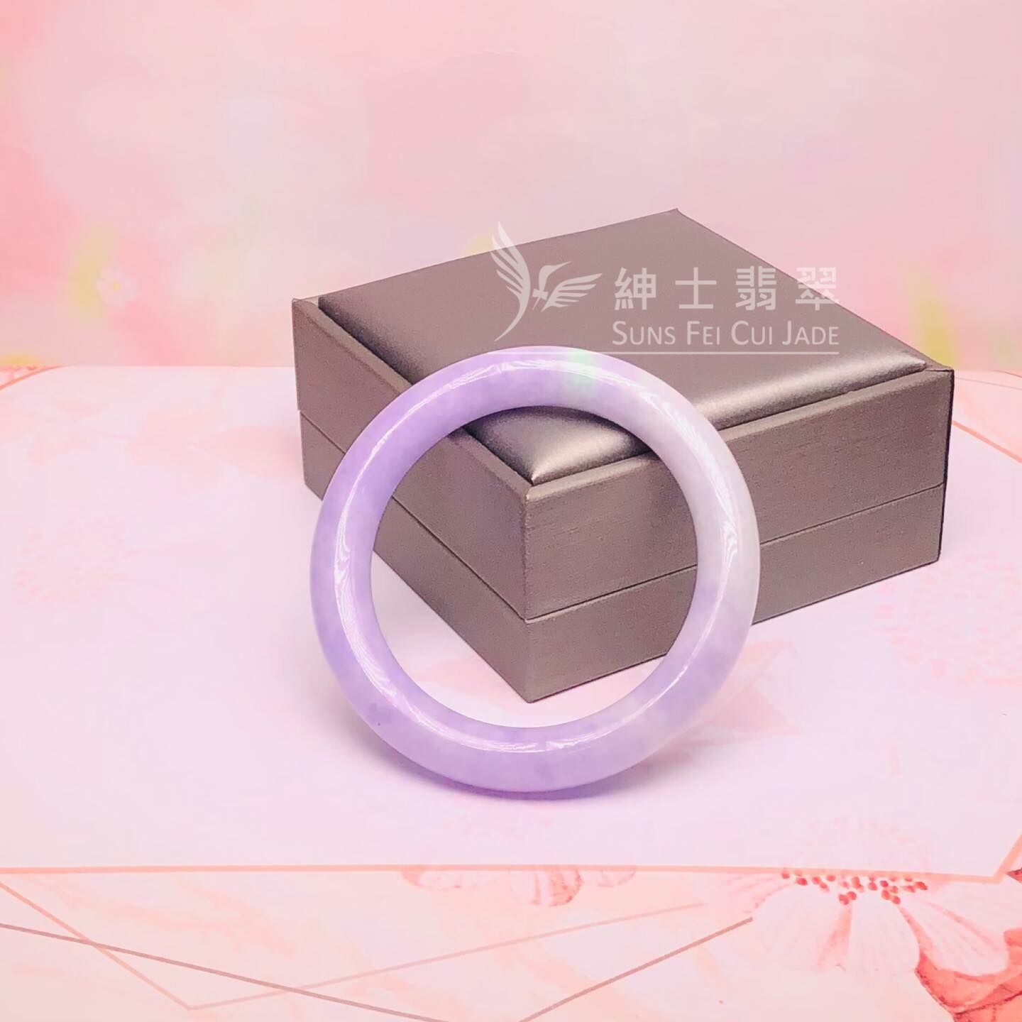 會卡濃色藍紫春彩圓鐲55.5mm