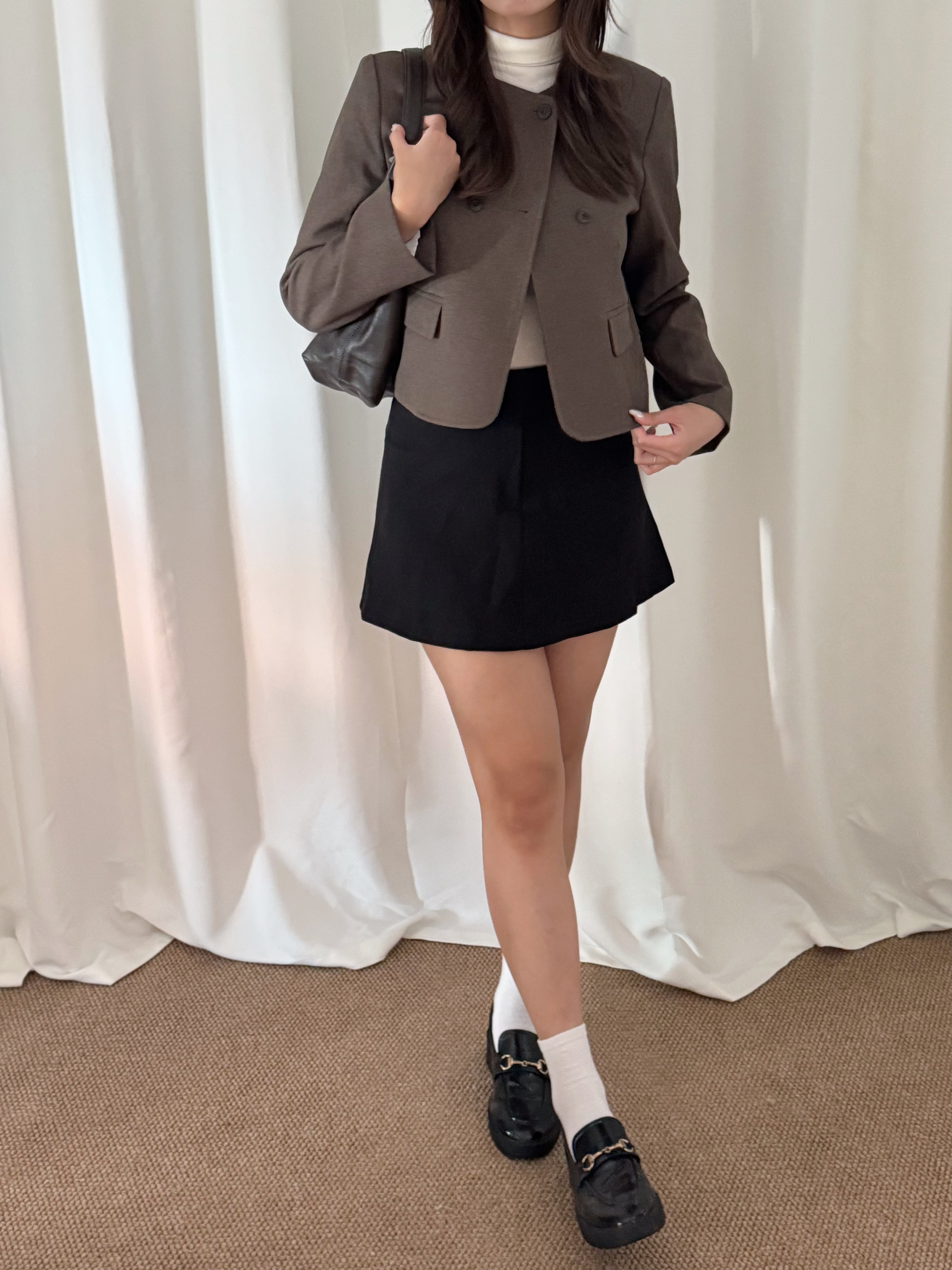 極簡氣質西裝短外套(兩色入)