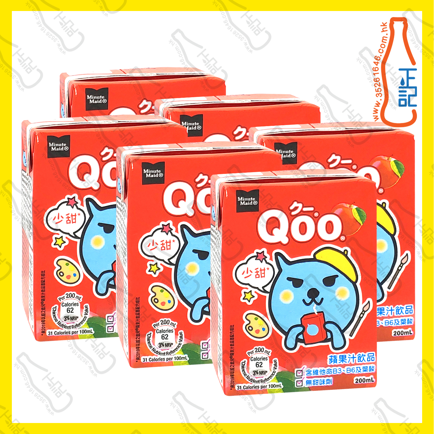 ==Minute Maid Qoo 蘋果汁 200ml x【6包】 /排