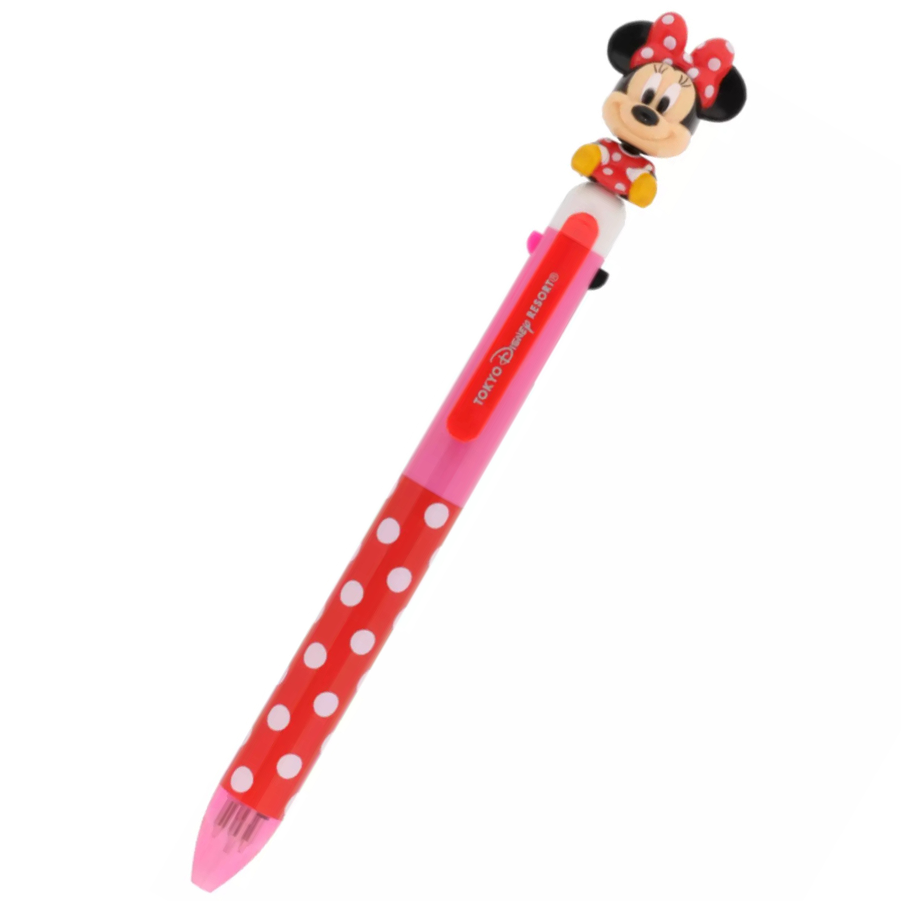 現貨｜【日本 Disney Store 限定】Minnie Mouse 日本版 搖頭 4用筆 3色原子筆 + 鉛芯筆 059610