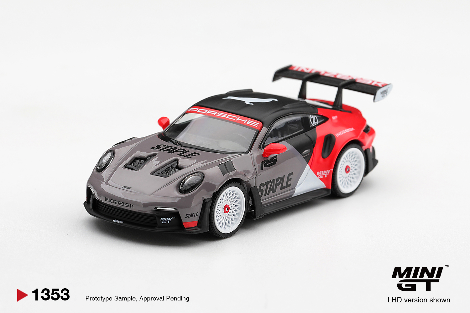 【預訂】 Pre Order MINI GT 1353 1/64 Porsche 911 GT3 RS STAPLE x INOZETEK｜ MINIGT Pre Order Price: HK$89