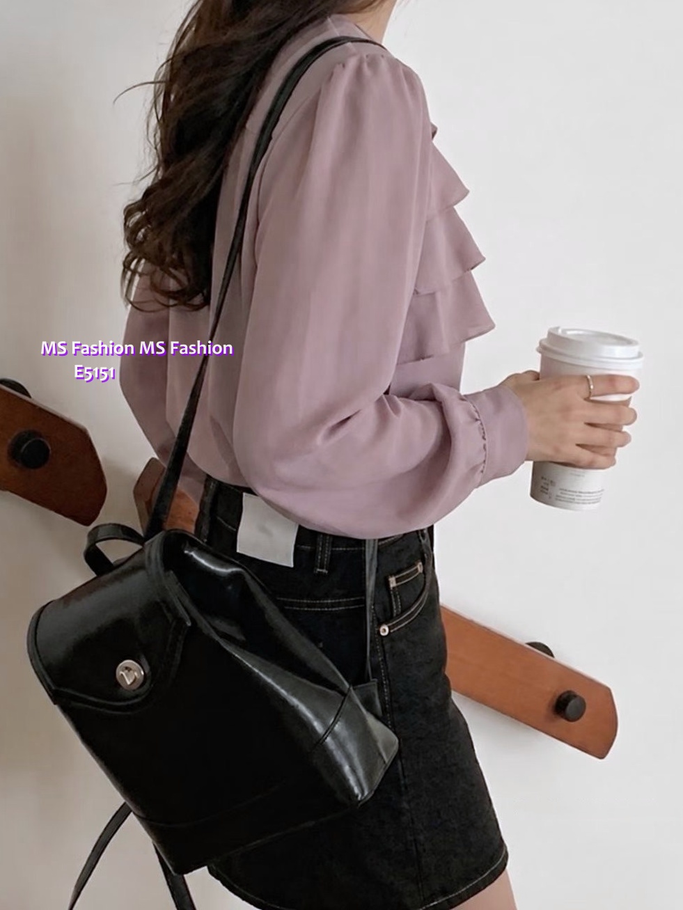 E5151 靚料特色領ruffle top