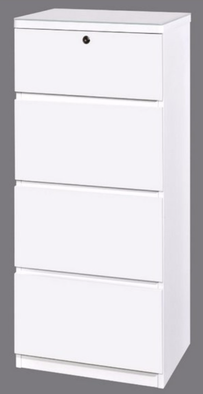 HH-2800-214/亮光白色四斗柜510x400x1100mm