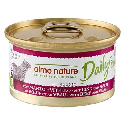 Almo Nature Daily Complete Mousse 牛肉+牛仔肉 慕斯貓主食罐 85gx24
