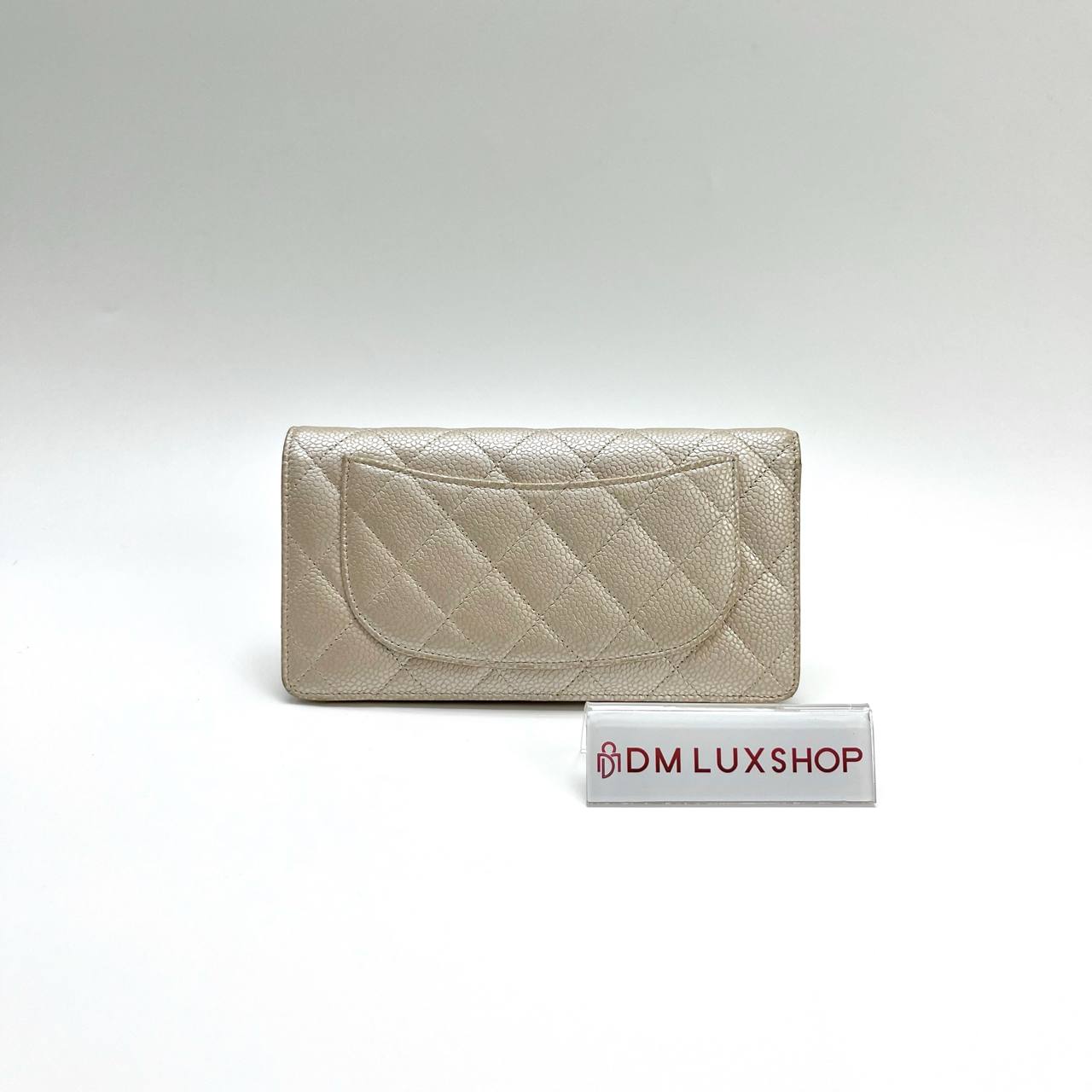 Chanel Beige Caviar Long Wallet (Serial 16)
