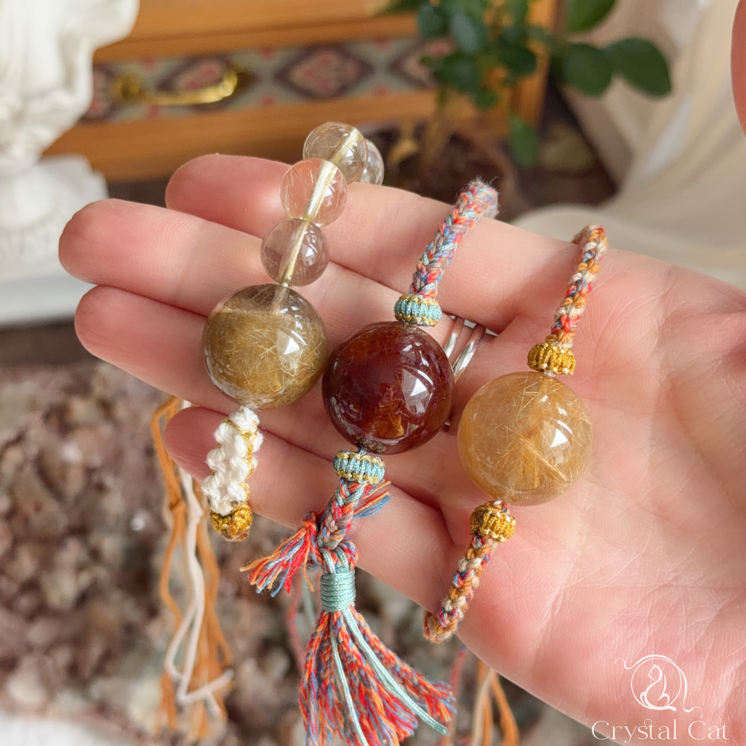 魔鬼髮晶/銀髮晶+金髮晶襯手繩系列