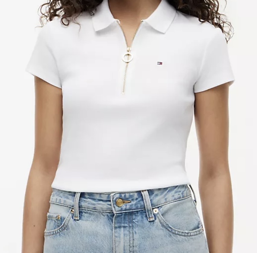 Tommy 女裝拉鍊Polo衫