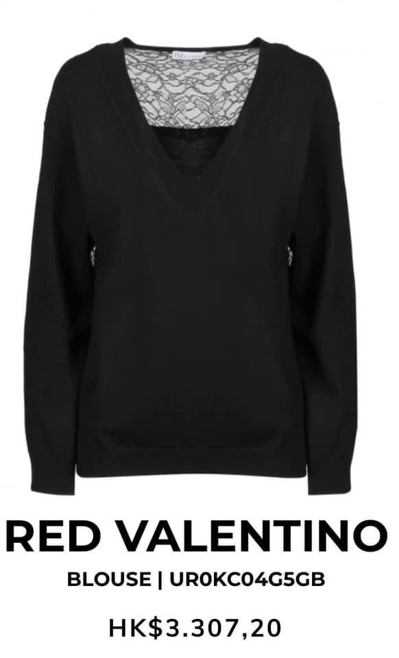 Red Valentino 黑色lace 冷衫