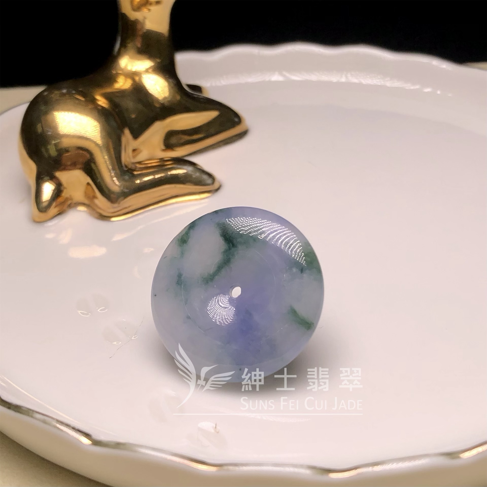 B08496 茄紫飄花平安扣