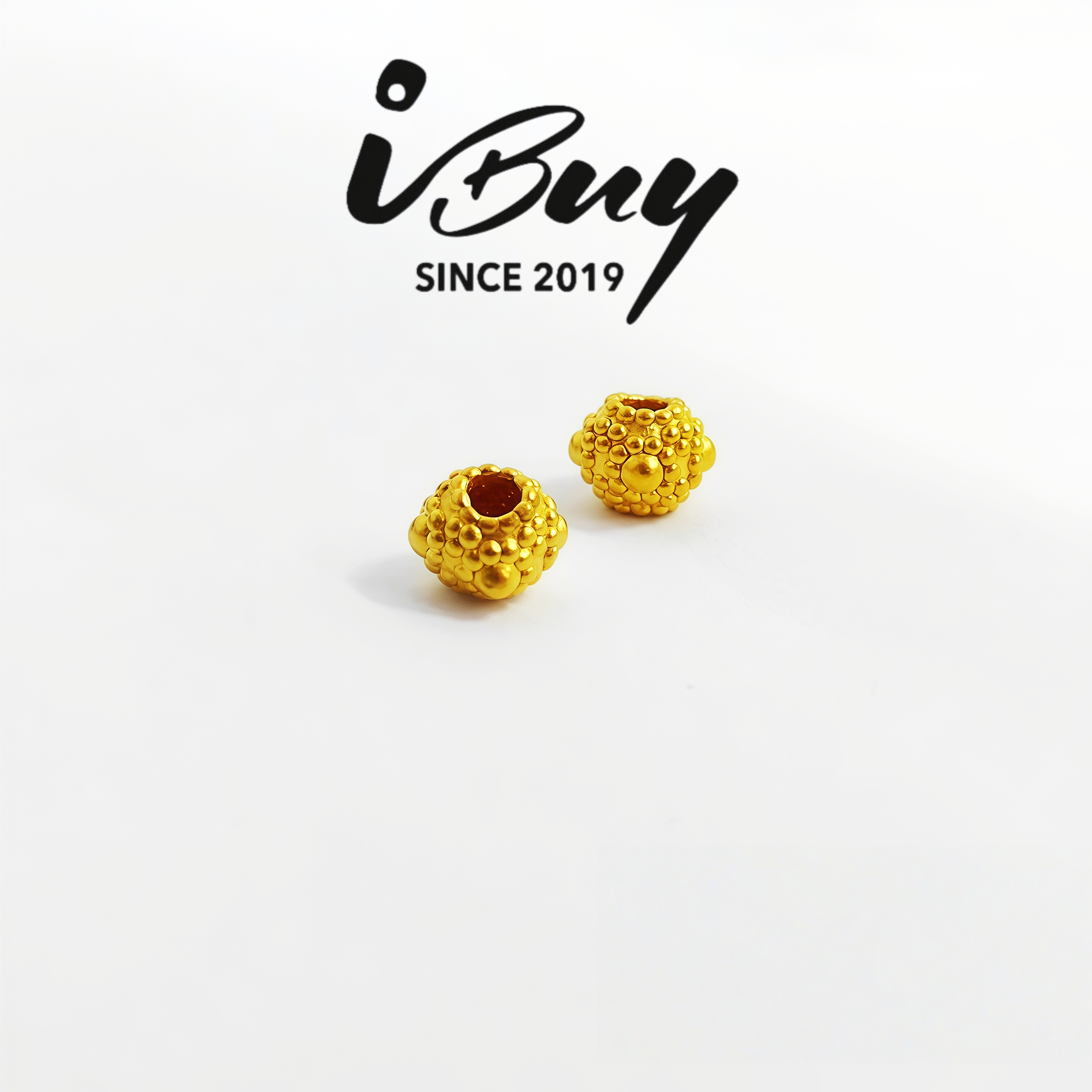 999 GOLD ROUND SPACER BEAD CHARM 圆珠隔离珠