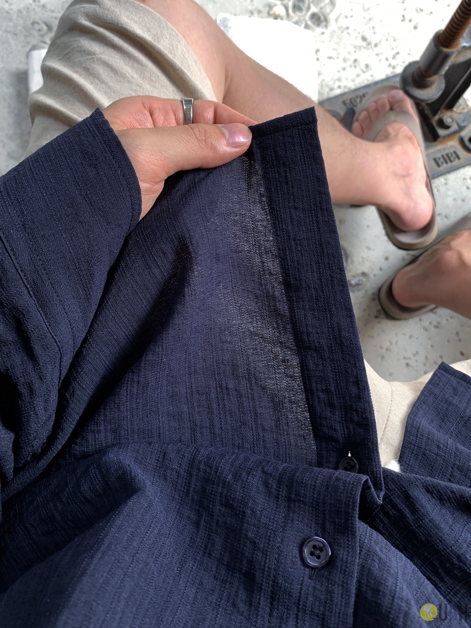 【100%保證韓國直送】Summer Wrinkle Texture輕薄透氣落肩寬鬆長袖Rayon襯衫 👔 [6 color] RL115134