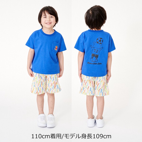 🆕【⭐訂購⭐】🌀 🇯🇵 日本直送 刺繡足球熊 背面印花 口袋短袖T恤［2款選］🌀 [ELDA-0094][260510]