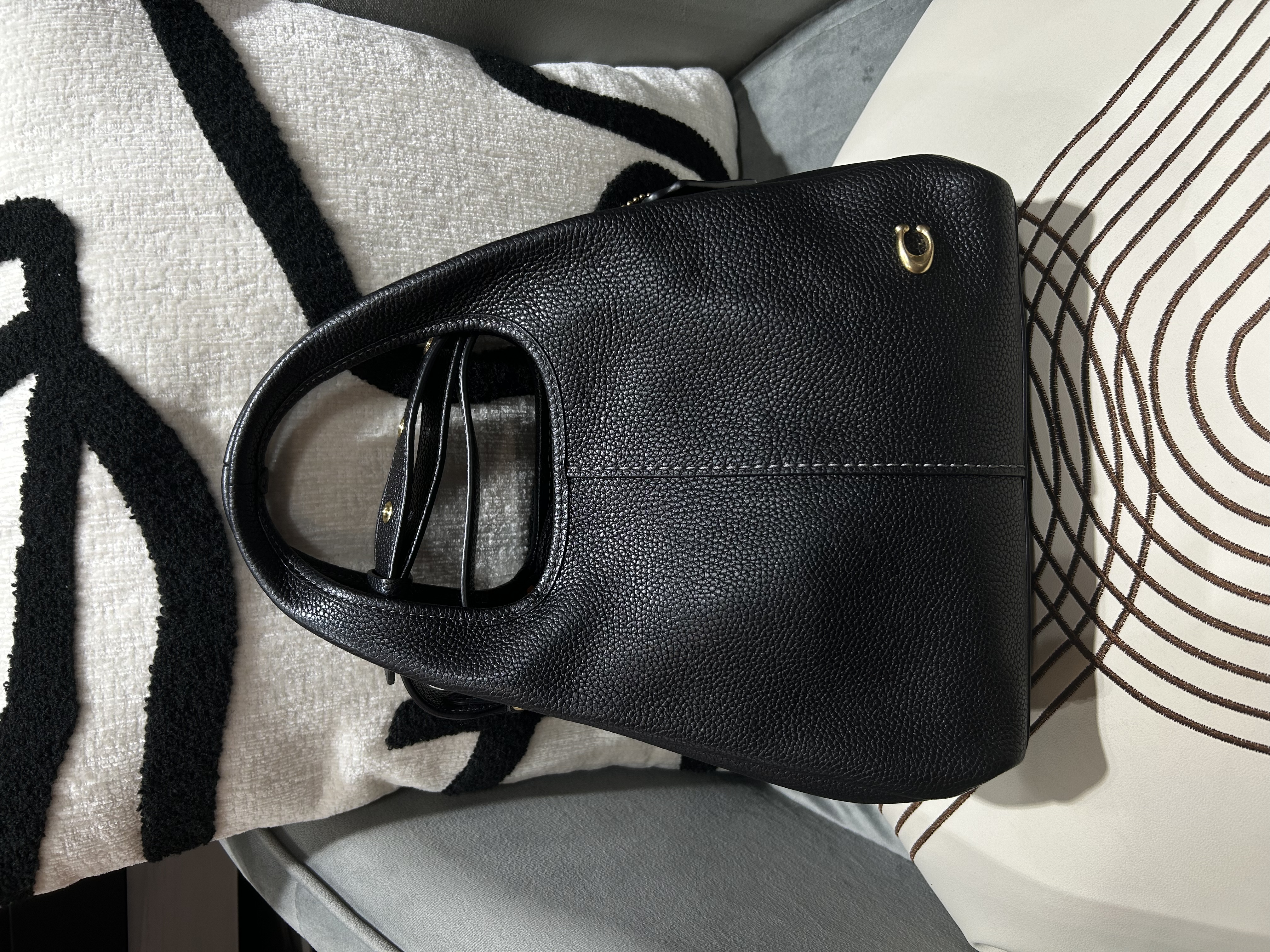 Coach Lana 2way Bag Black Calfskin