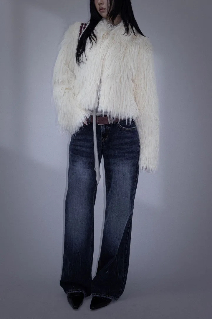 Low-Rise Washed Denim