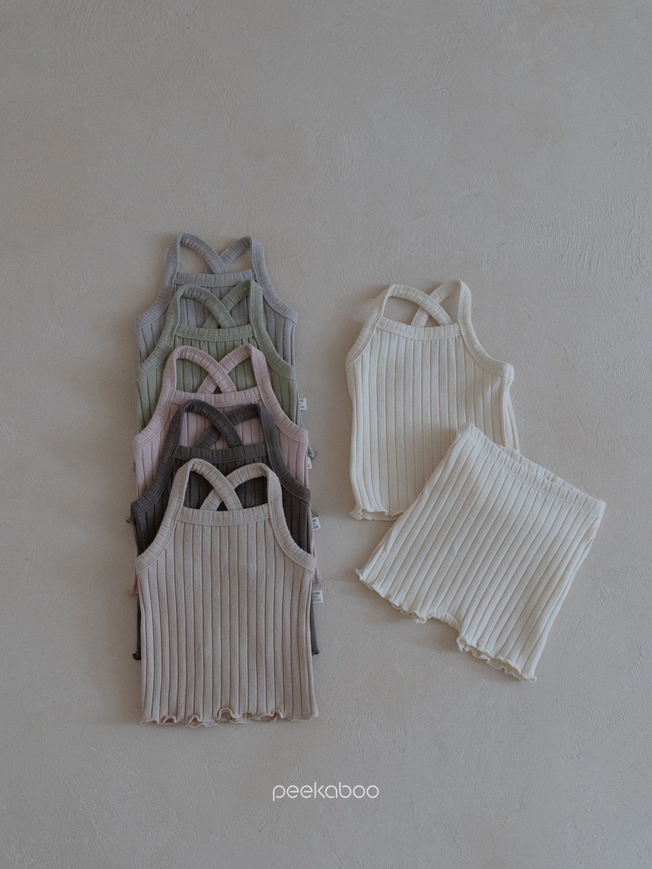Peekaboo | Homewear set (Mint /Light beige M85-95)