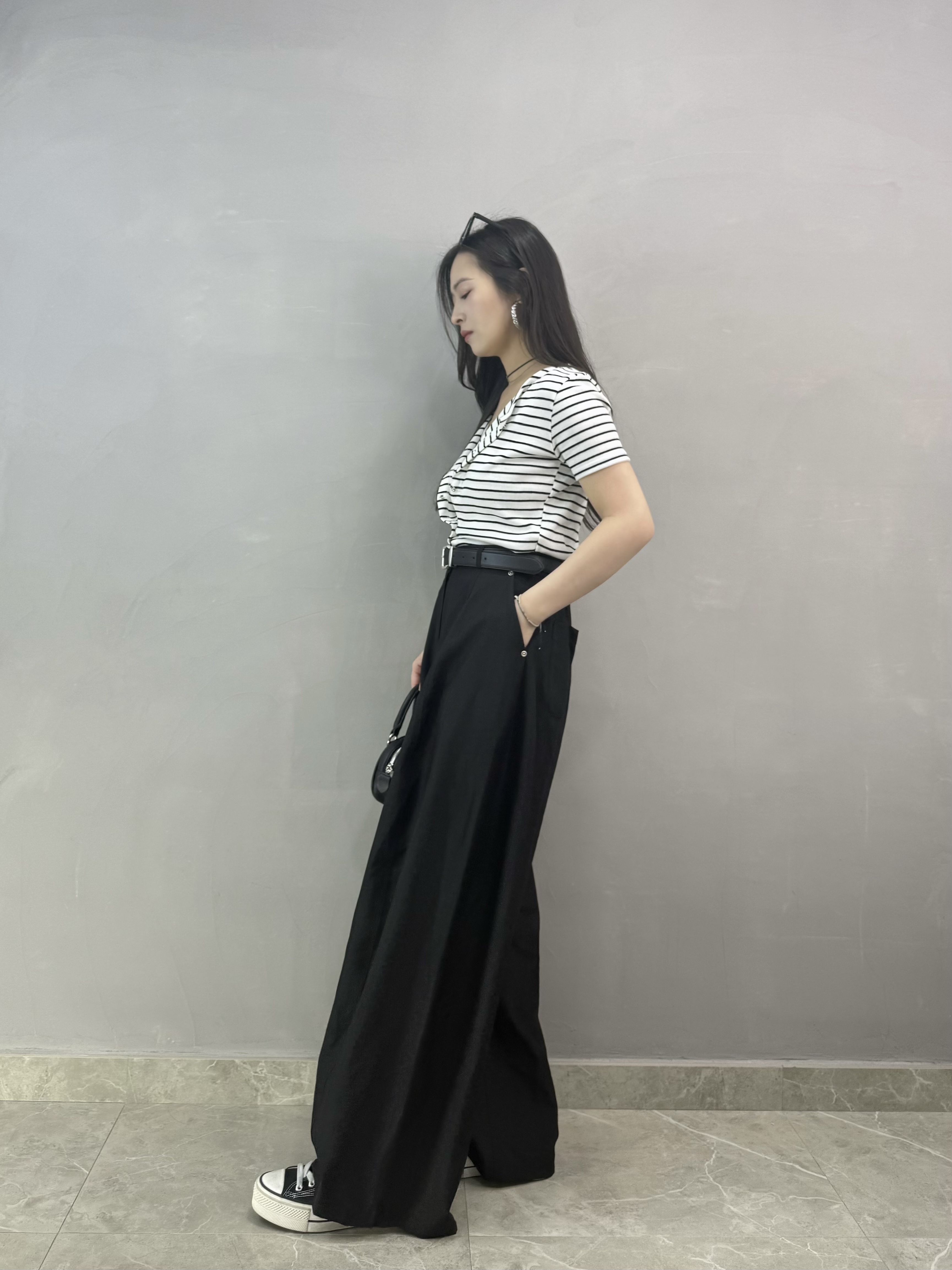 W77 橫間吊帶bra top+外套Set