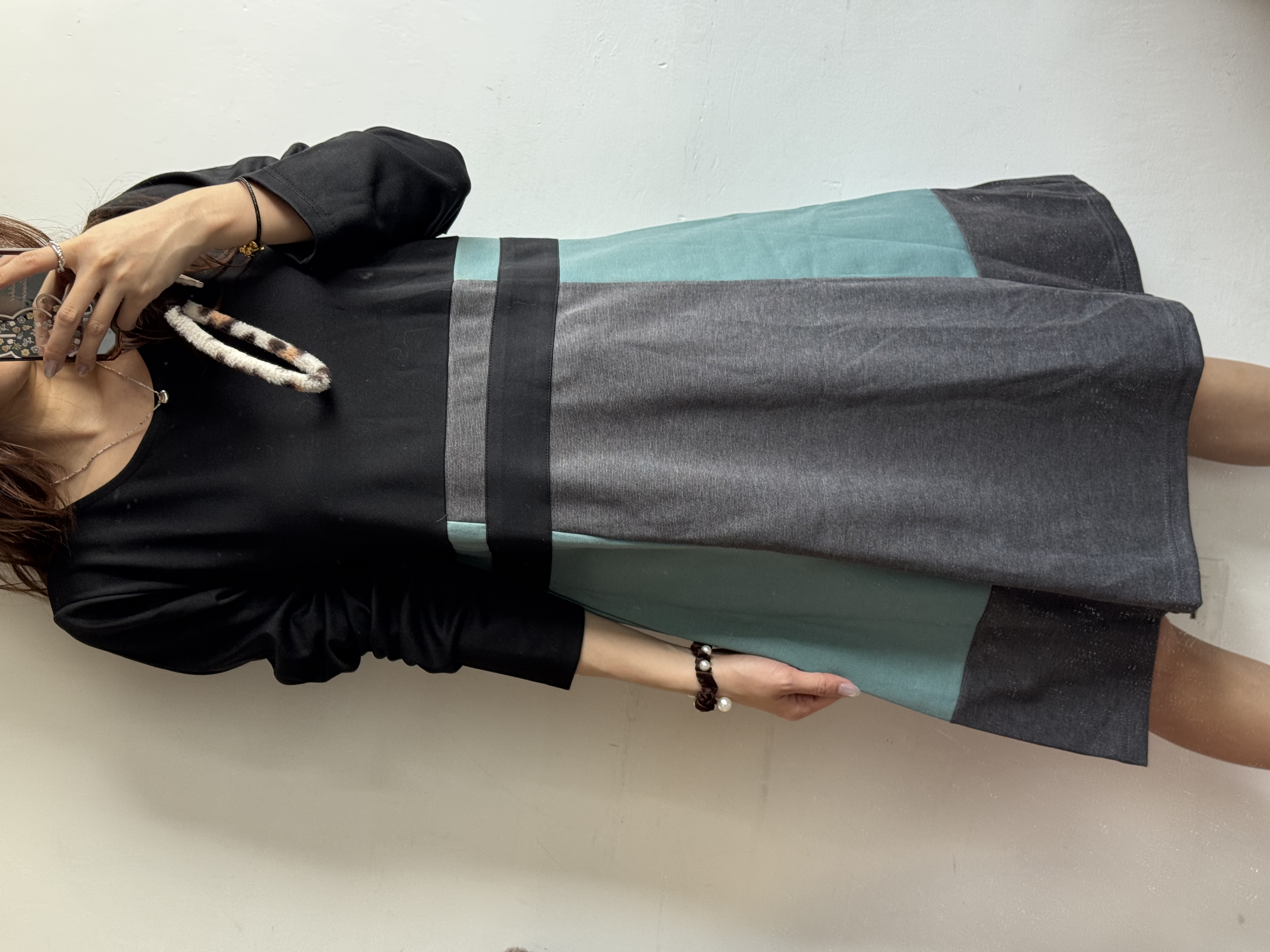 特價 拼色連身裙