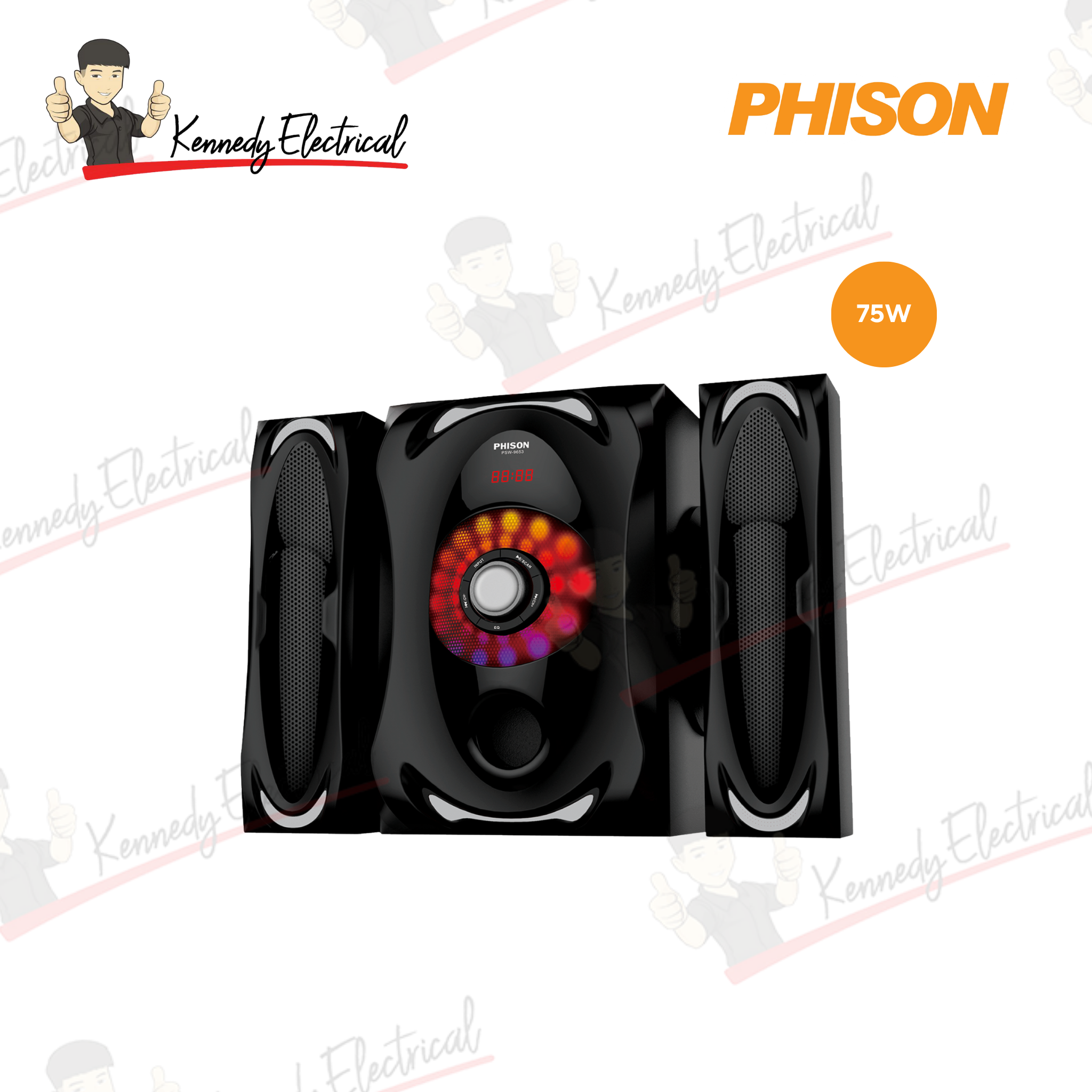 Phison 75W Subwoofer With LED Light PSW-9653S