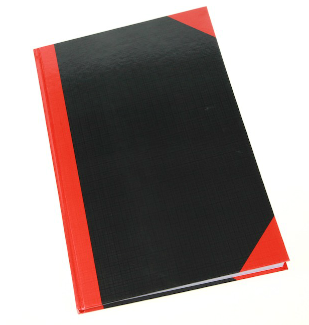 RE451紅黑面硬皮簿8*13"(100頁)