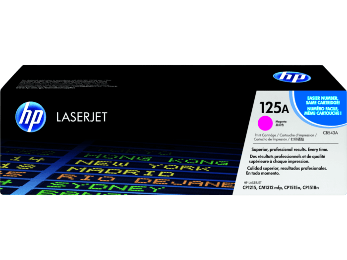 HP 125A LaserJet Toner Cartridge CB540A ~ CB543A (Original)
