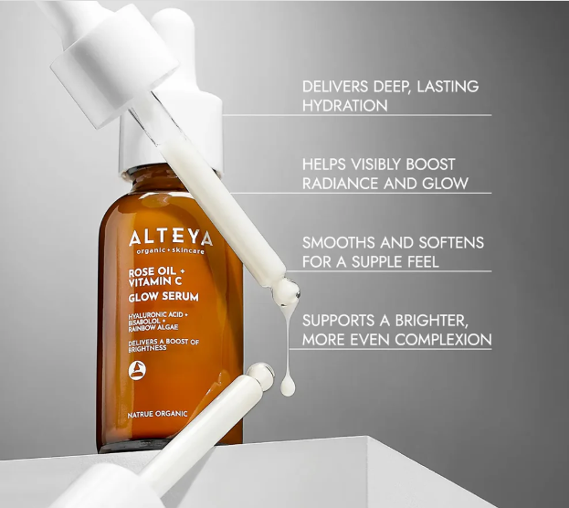 ALTEYA Organic Rose Oil + Vitamin C Glow Serum 有機玫瑰彩虹藻透光亮肌精華 30ml