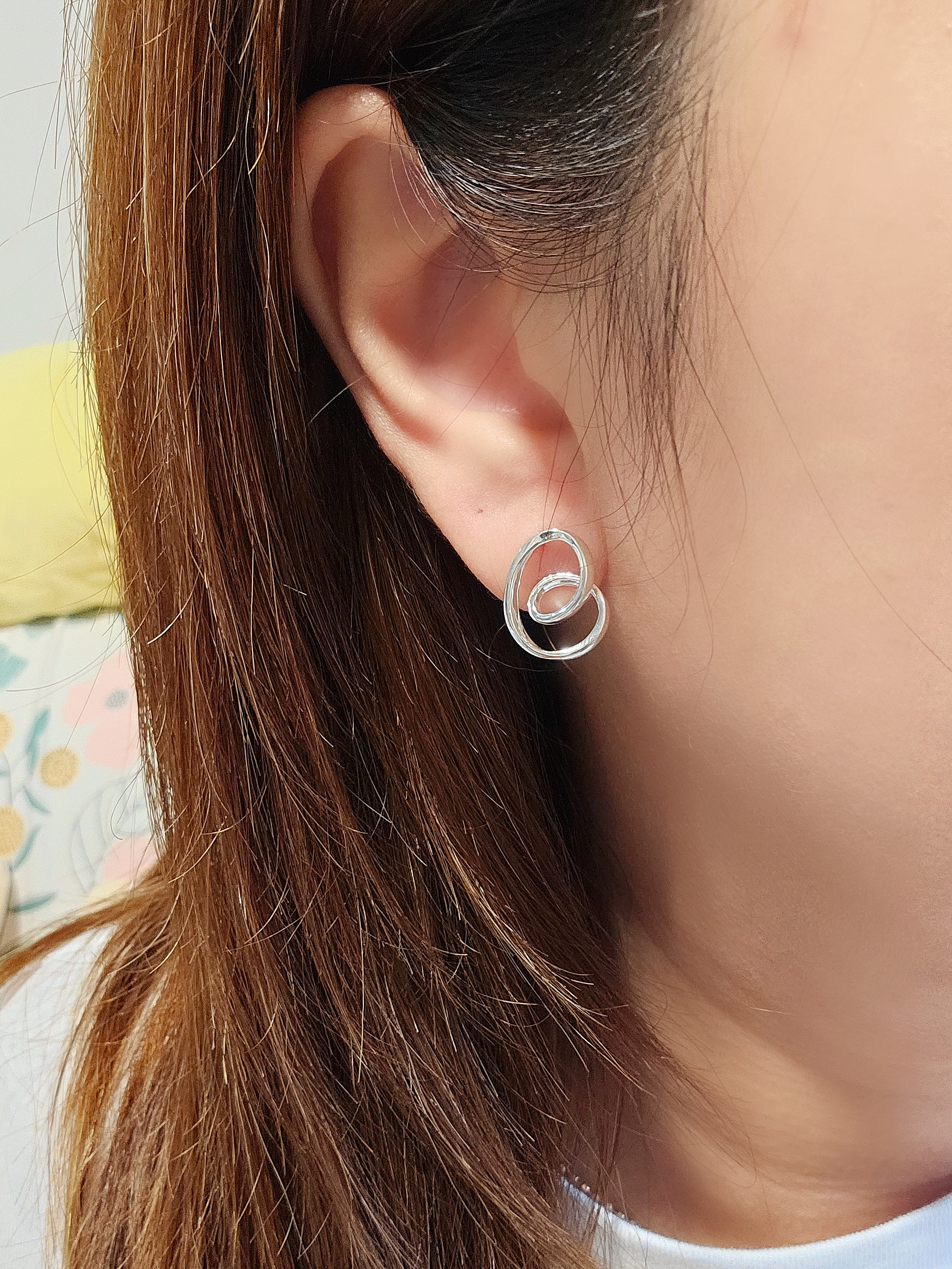 S925 - EE0343 Modern Sculptural Earrings