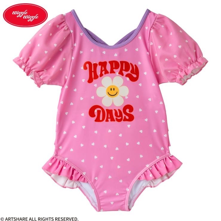 🇯🇵限時預訂 日本直送🇯🇵Wiggle Wiggle心心花花荷葉邊連體泳衣