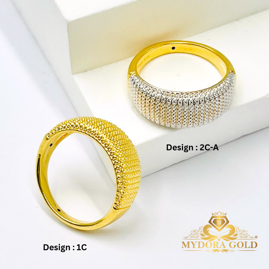 MYDORA Cincin Mini Siciliaa Diamond Cut (5G) l EMAS 916/22K