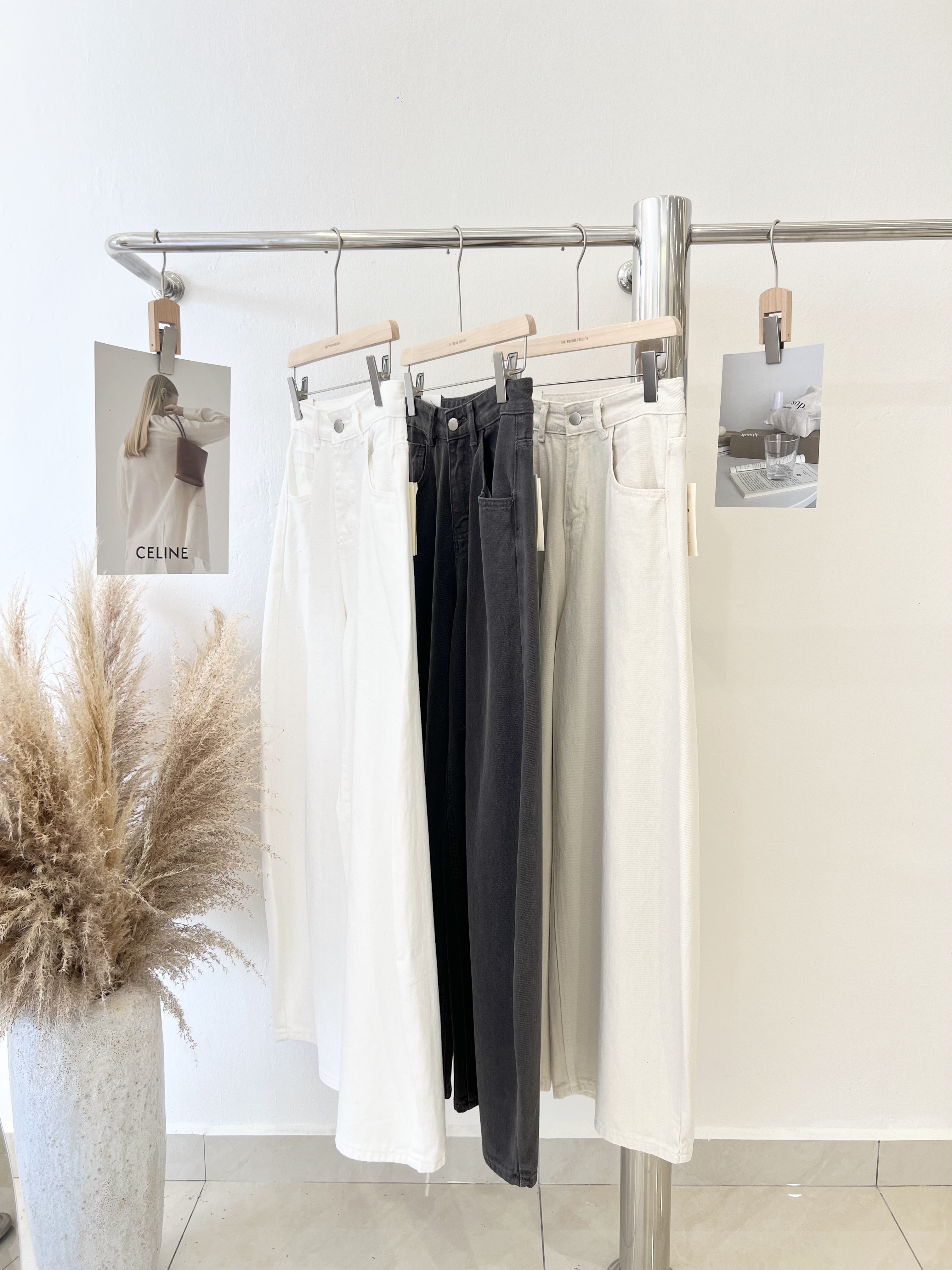 7101 爆款百搭牛仔弯刀长裤