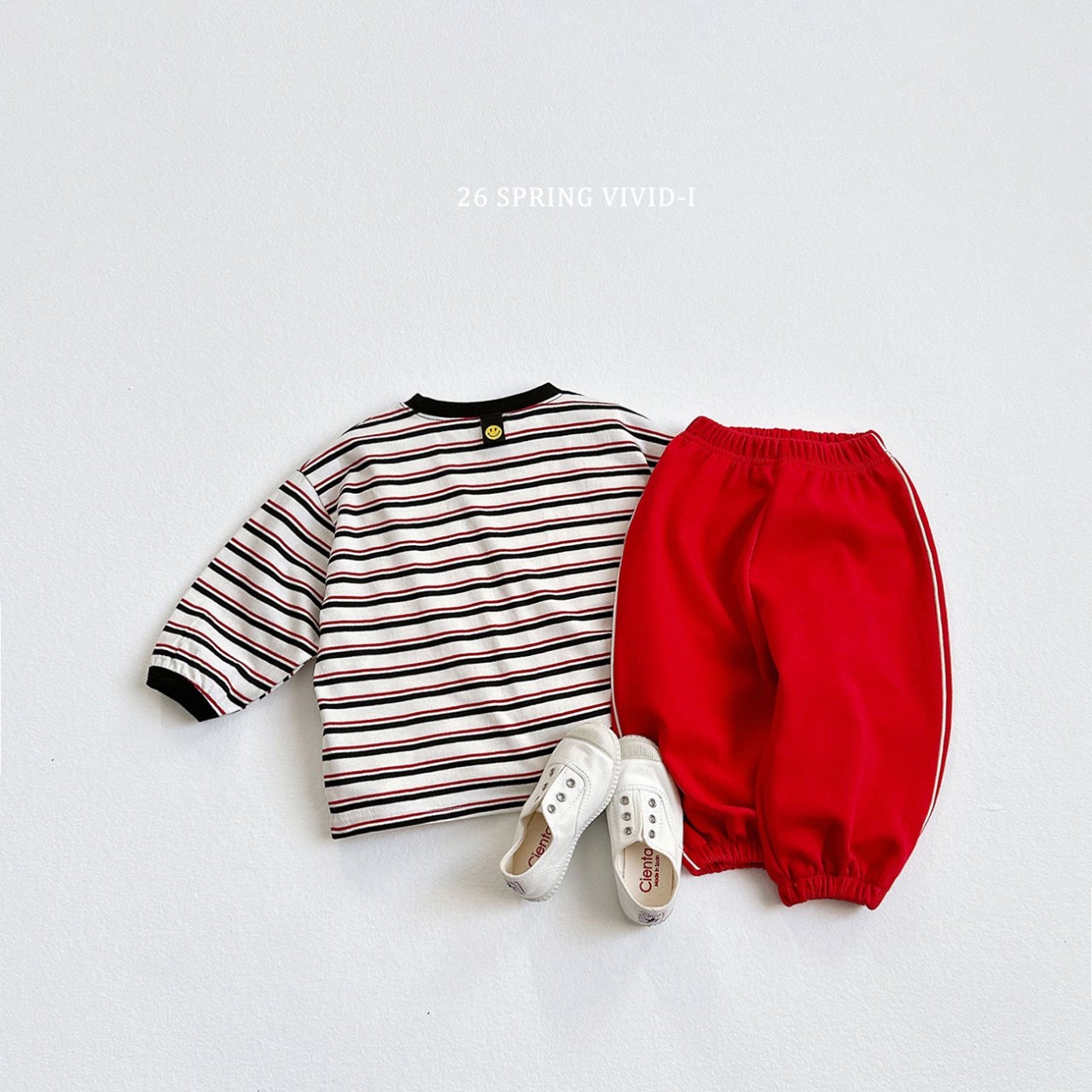 🌸預訂 韓國直送🌸🇰🇷VIVIDI兩色條紋寬鬆束腳運動褲