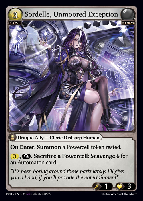 Sordelle, Unmoored Exception / PRD-089 (SR)