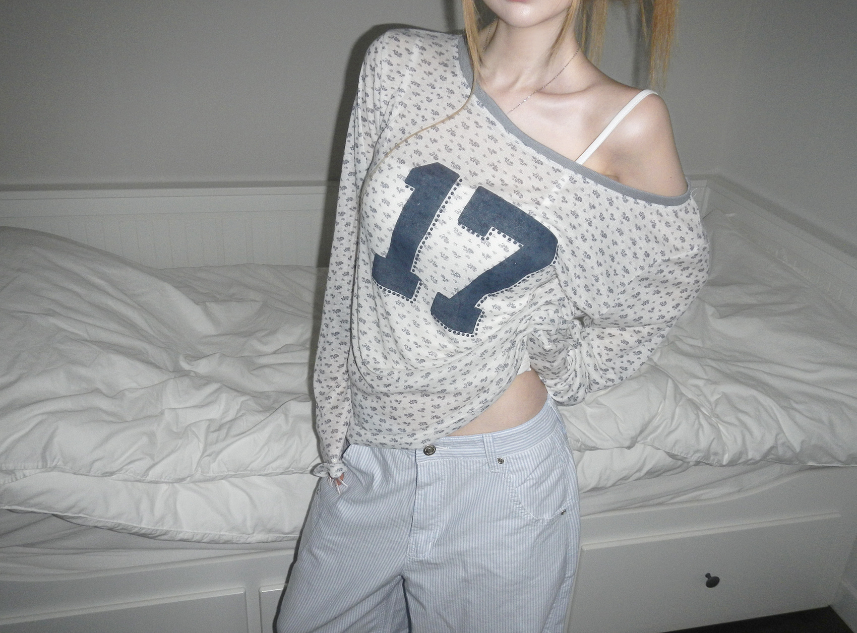 Vintage Floral Print Slouchy Top