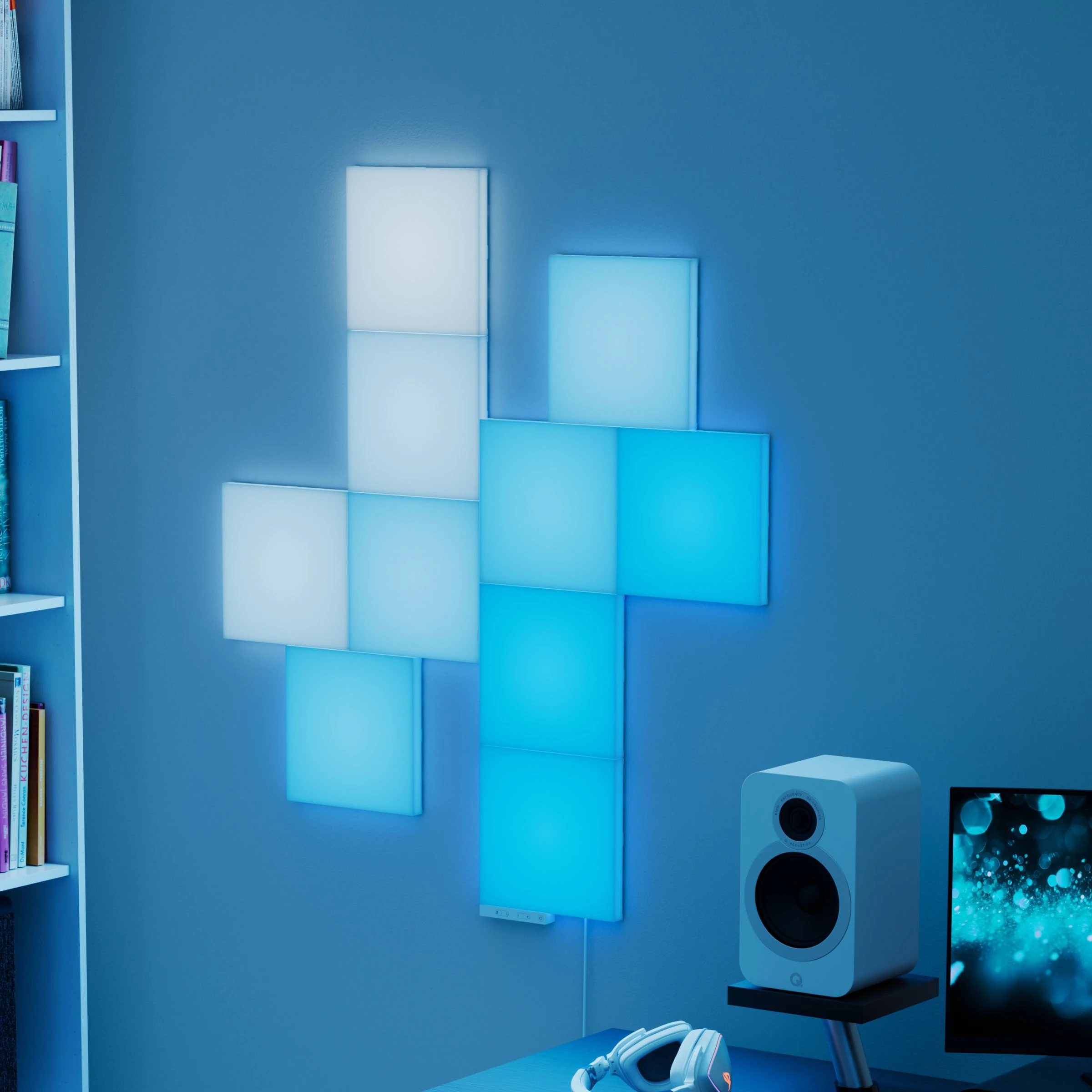 [原裝香港行貨丨2年保養] Nanoleaf Blocks | 大方塊 | 擴充套裝 | 白色 | 2 片 | 全球版 Nanoleaf Blocks | Big Squares | Add-On Kit | White | 2 Pack | Global N8100E00-2BS