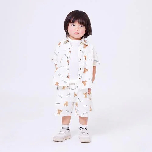 🇯🇵預訂 日本直送🇯🇵Polo Baby標誌小熊滿印口袋短袖恤衫