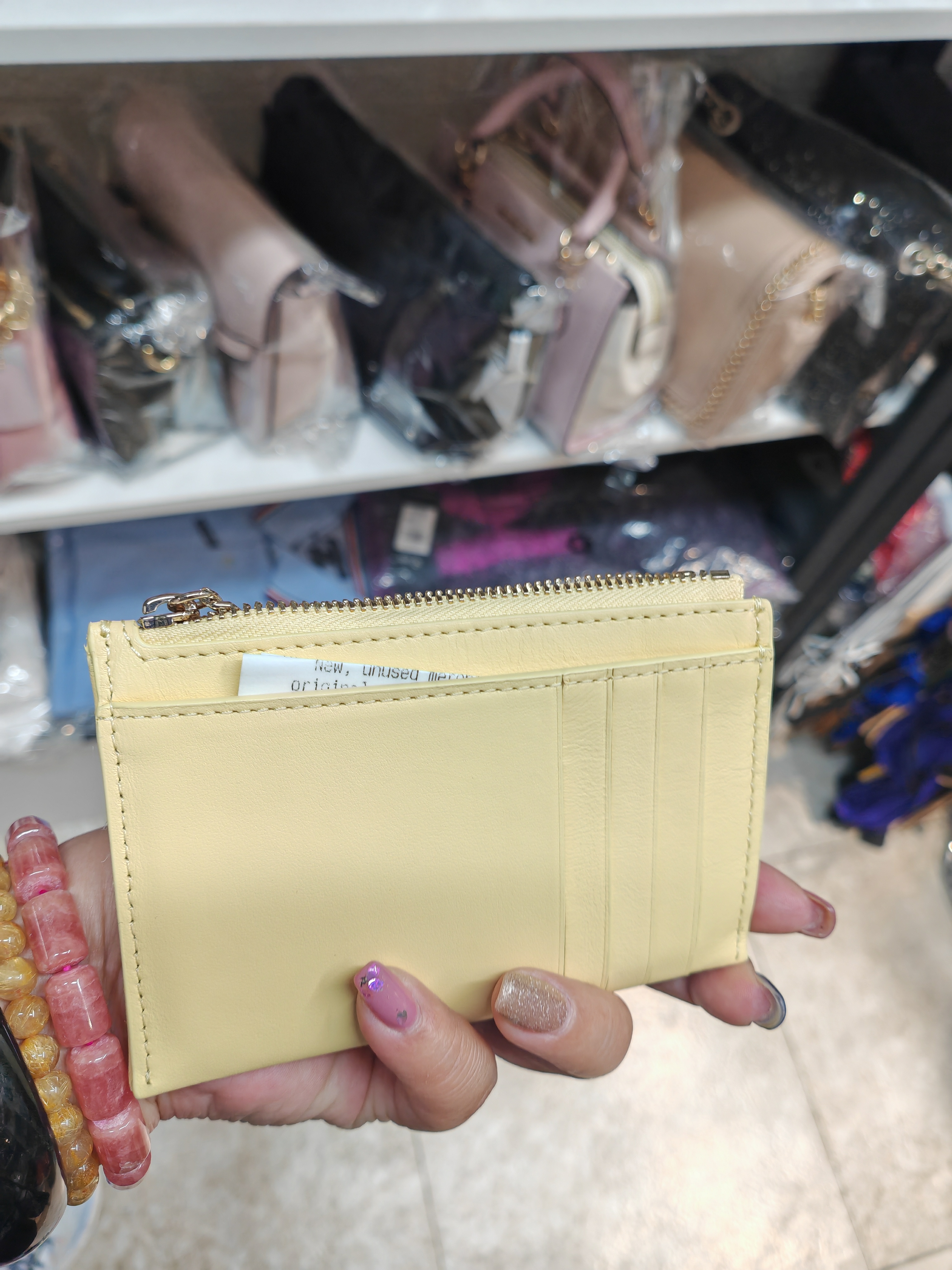 香港現貨-Kate Spade smooth Quilted small card holder 